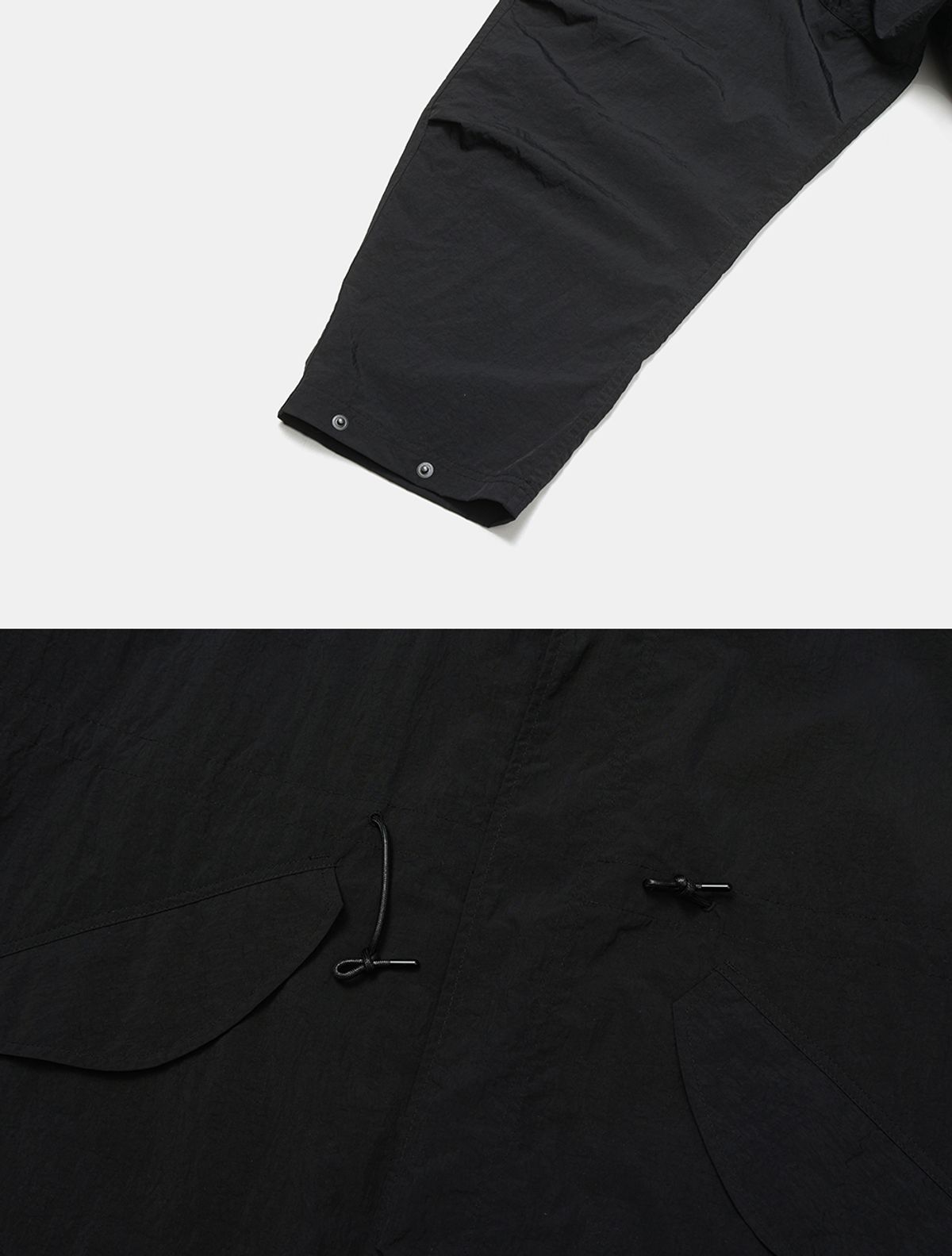데호(DEHO) FISHTAIL HOOD PARKA [Black]