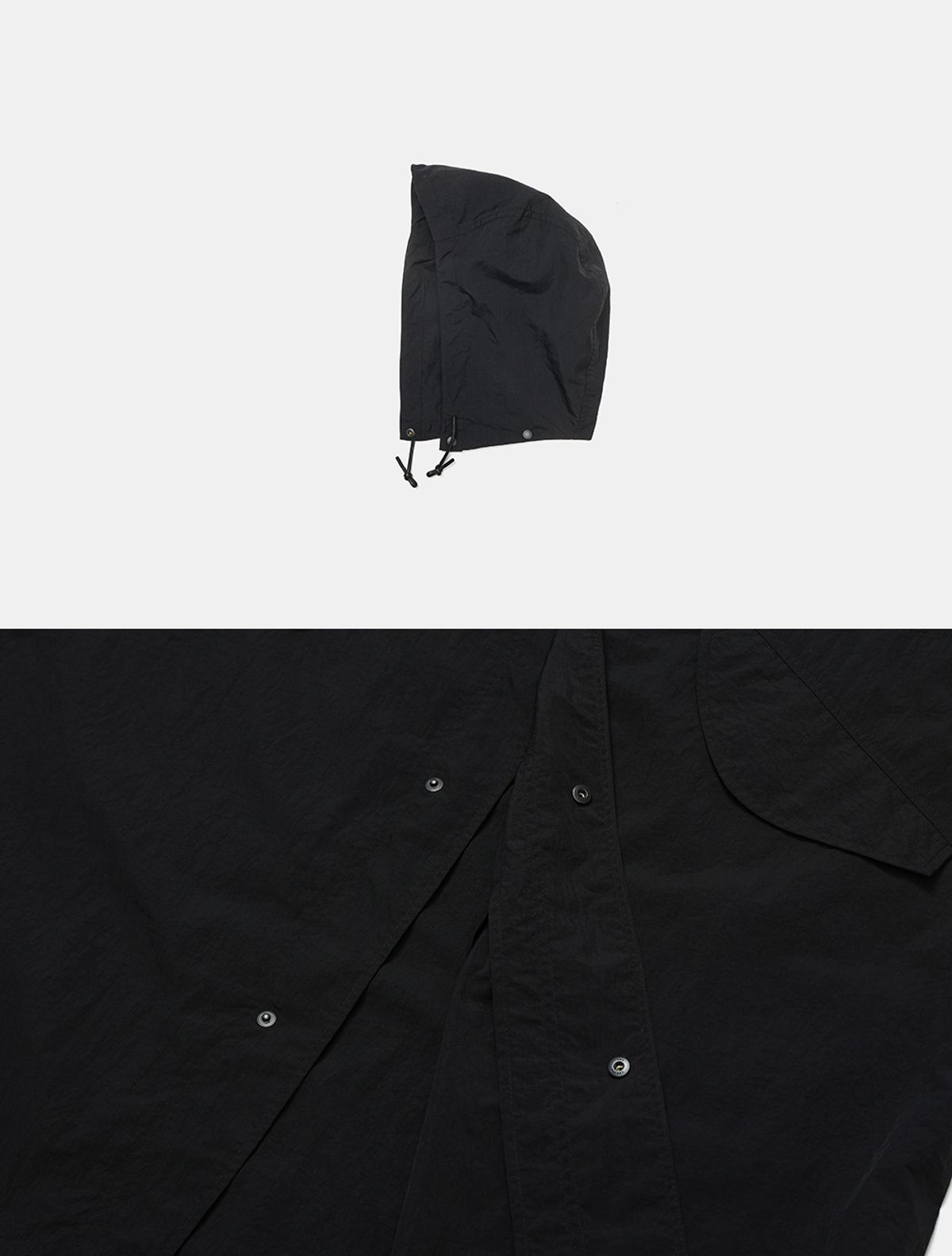 데호(DEHO) FISHTAIL HOOD PARKA [Black]