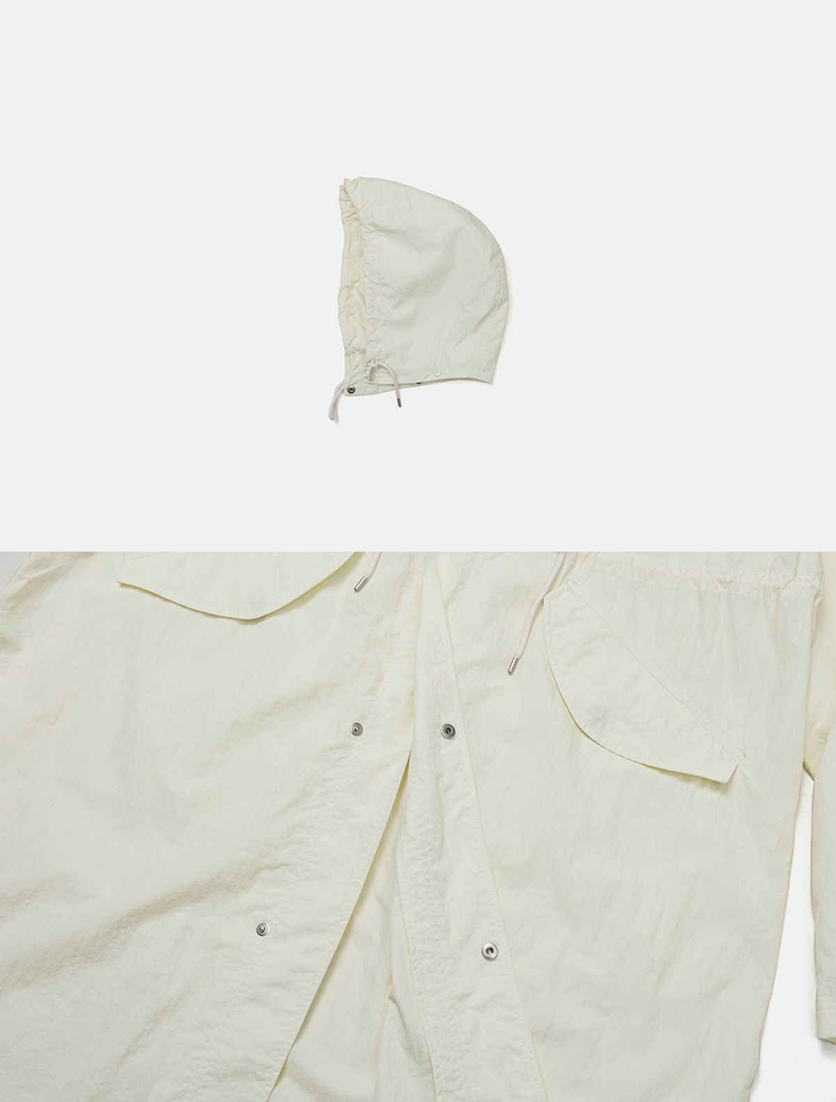 데호(DEHO) FISHTAIL HOOD PARKA [Ivory]