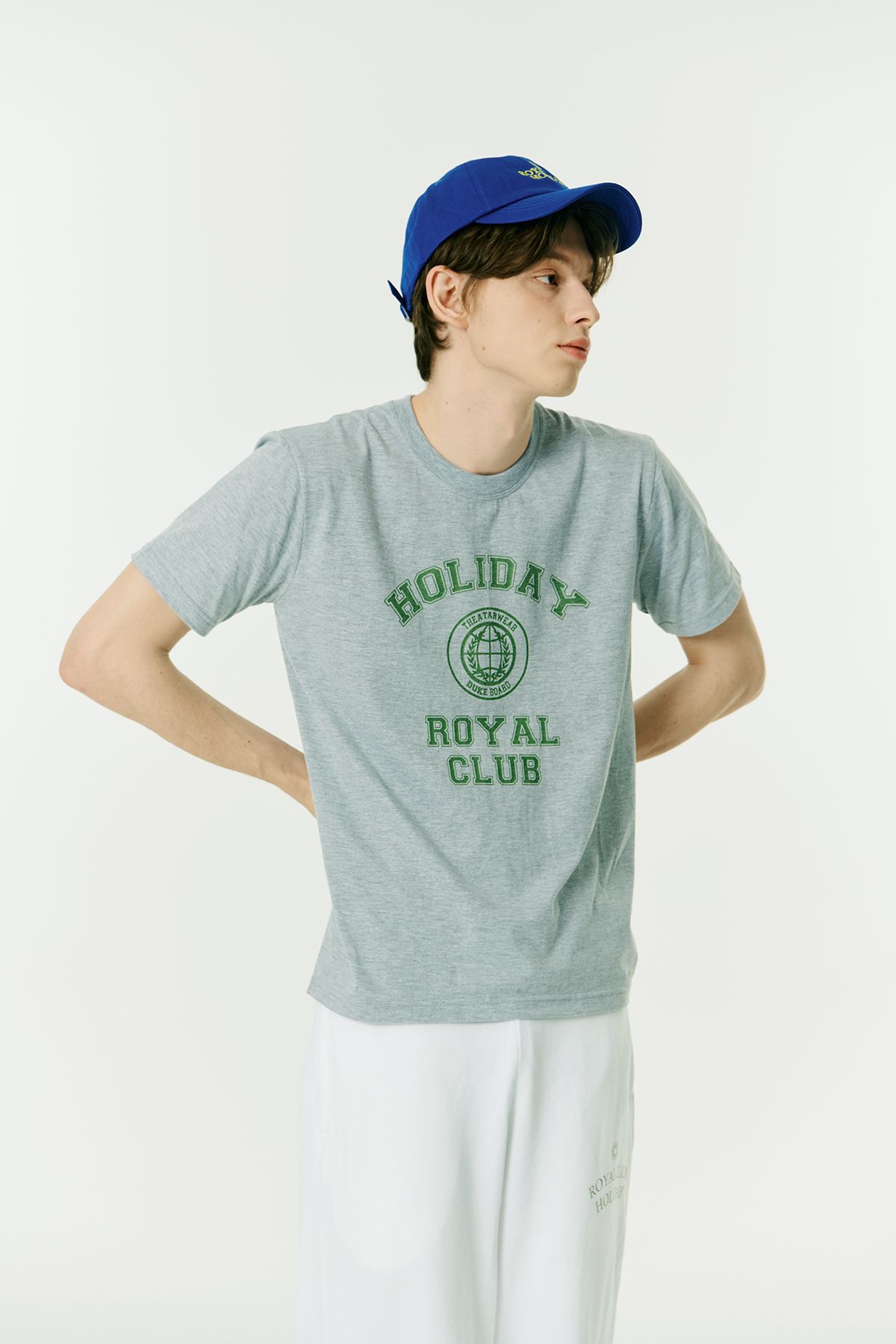 로열클럽홀리데이(ROYAL CLUB HOLIDAY) 프리미엄 코튼 로고 볼캡 로열블루