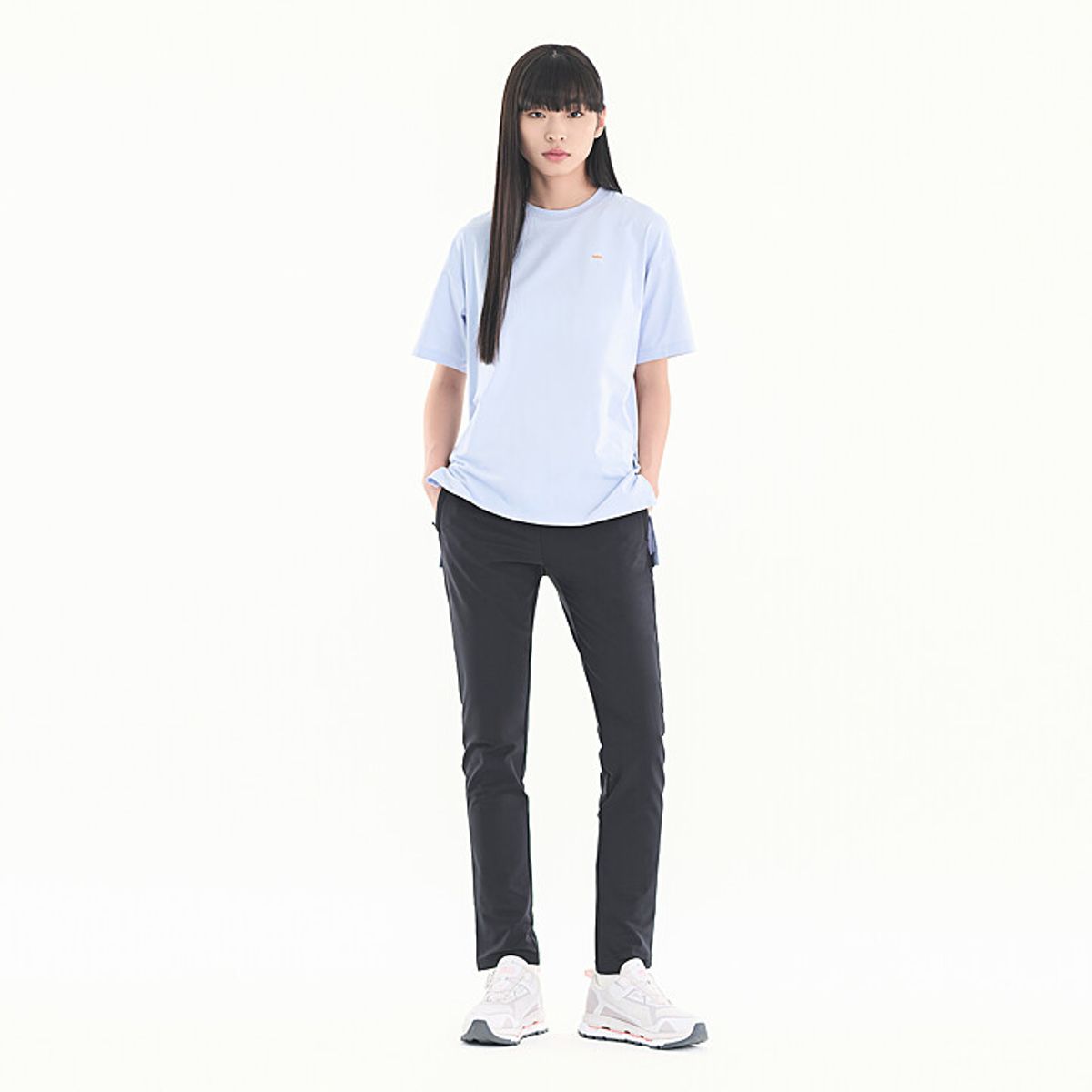 네파(NEPA) 7I45361 여성 C-TR 롱기장 반팔 라운드티 (루즈핏)