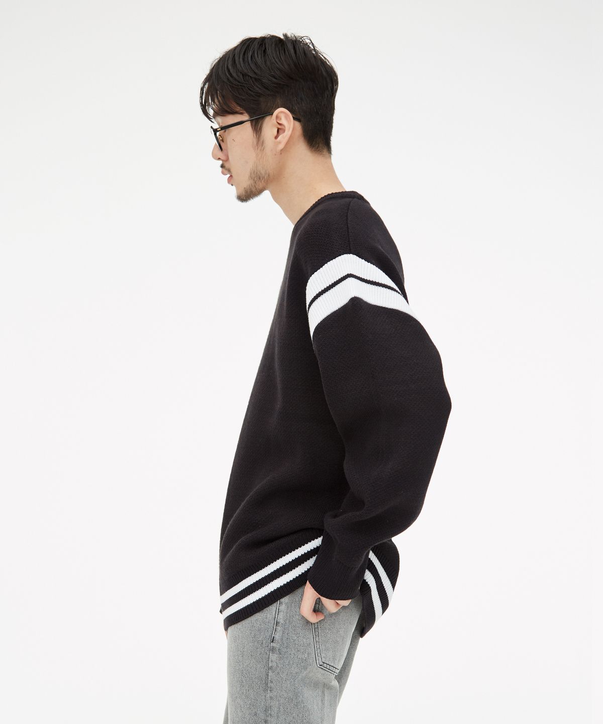 기프트오리지널(GIFTORIGINAL) (UNISEX) 테디 니트 블랙