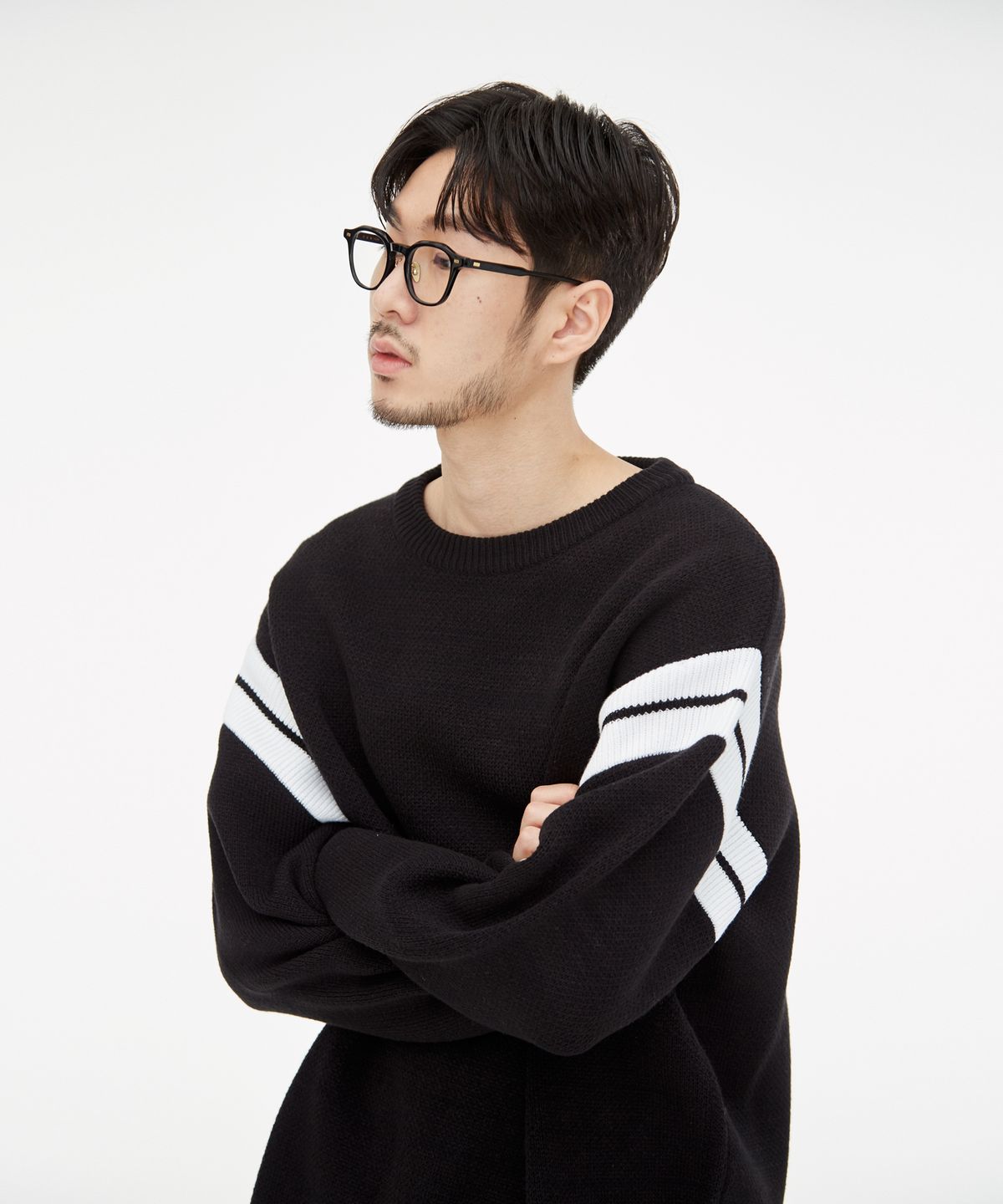 기프트오리지널(GIFTORIGINAL) (UNISEX) 테디 니트 블랙
