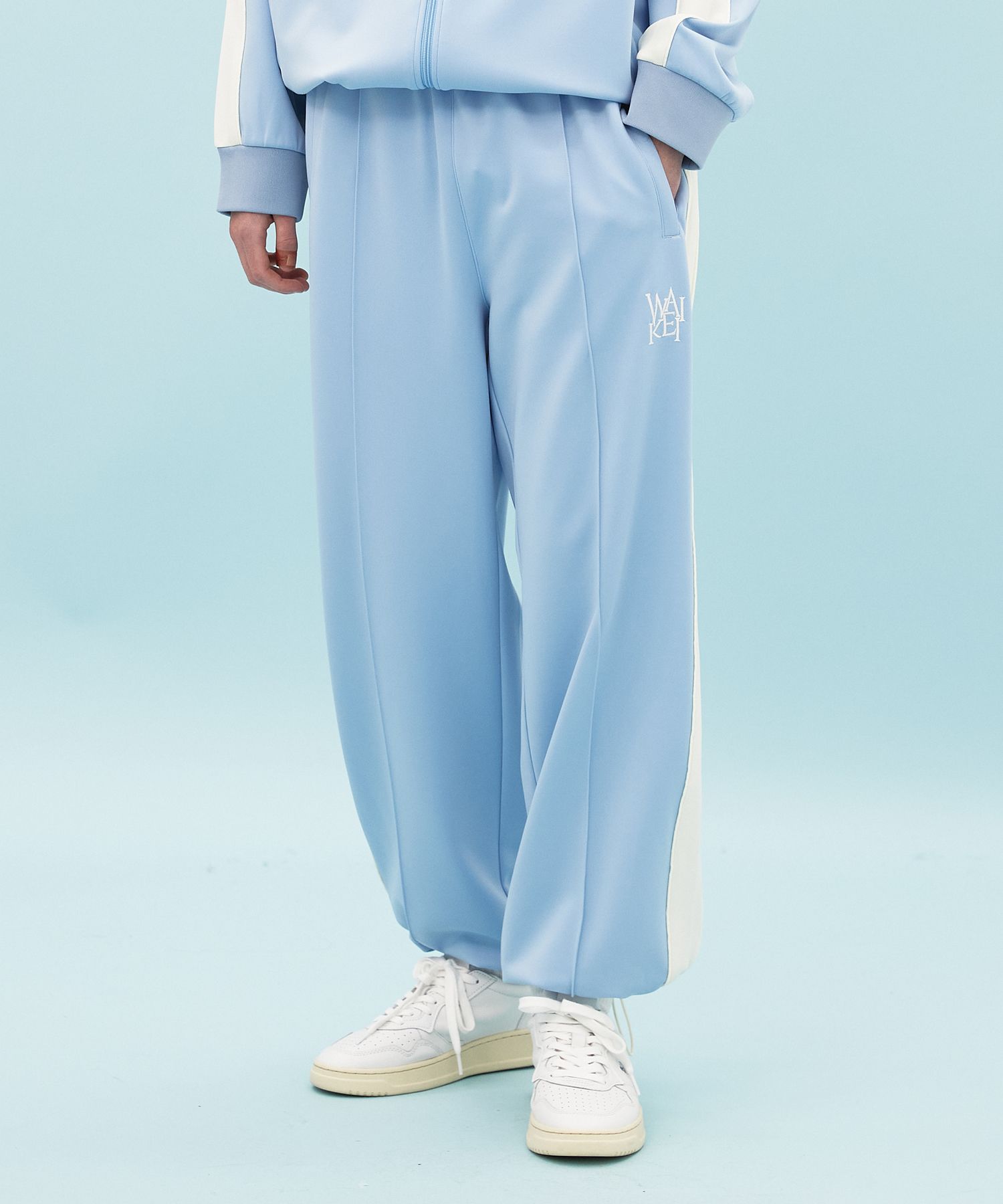 ★Wai Kei★ Piping Track Pants Sky Blue YK22SSPT01 MUSINSA公式 | WAI KEI PIPING TRACK PANTS SKY BLUE