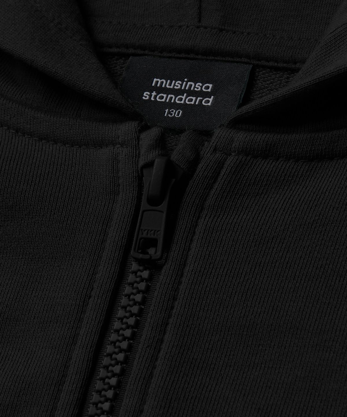 무신사 스탠다드 키즈(MUSINSA STANDARD KIDS) 오버사이즈 후디드 스웨트 집업 [블랙]
