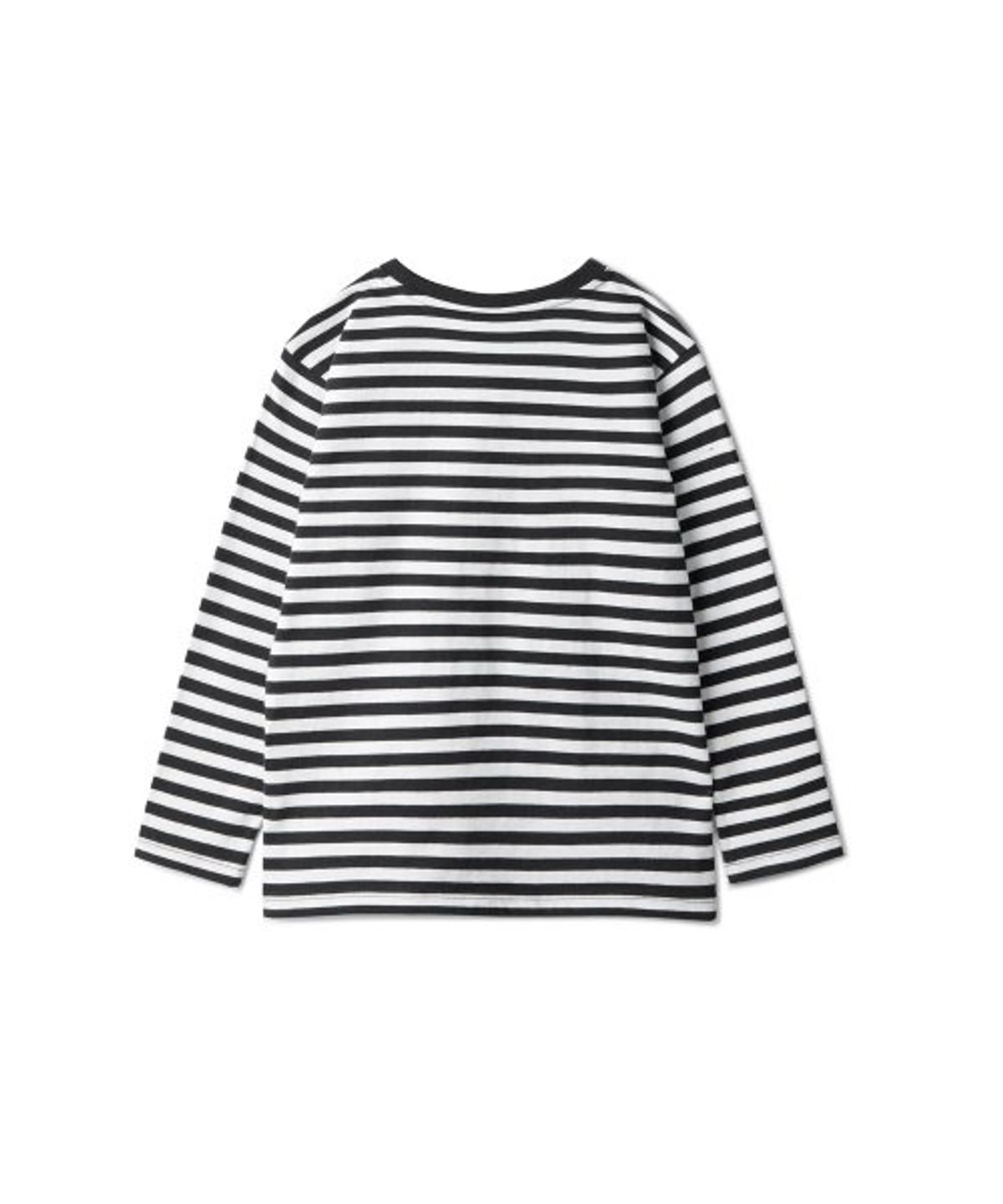 무신사 스탠다드 키즈(MUSINSA STANDARD KIDS) 스트라이프 크루 넥 긴소매 티셔츠 [블랙/화이트]