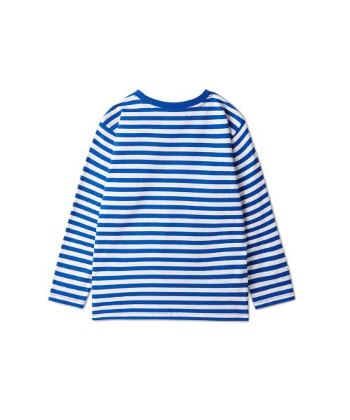 무신사 스탠다드 키즈(MUSINSA STANDARD KIDS) 스트라이프 크루 넥 긴소매 티셔츠 [블루/화이트]