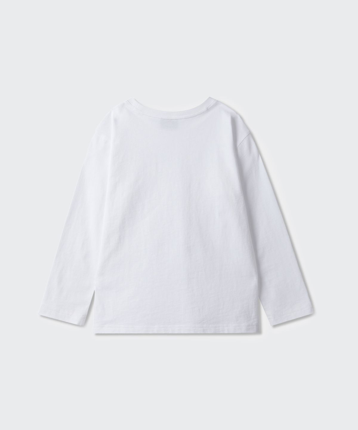 무신사 스탠다드 키즈(MUSINSA STANDARD KIDS) 릴렉스드 크루 넥 긴소매 티셔츠 [화이트]