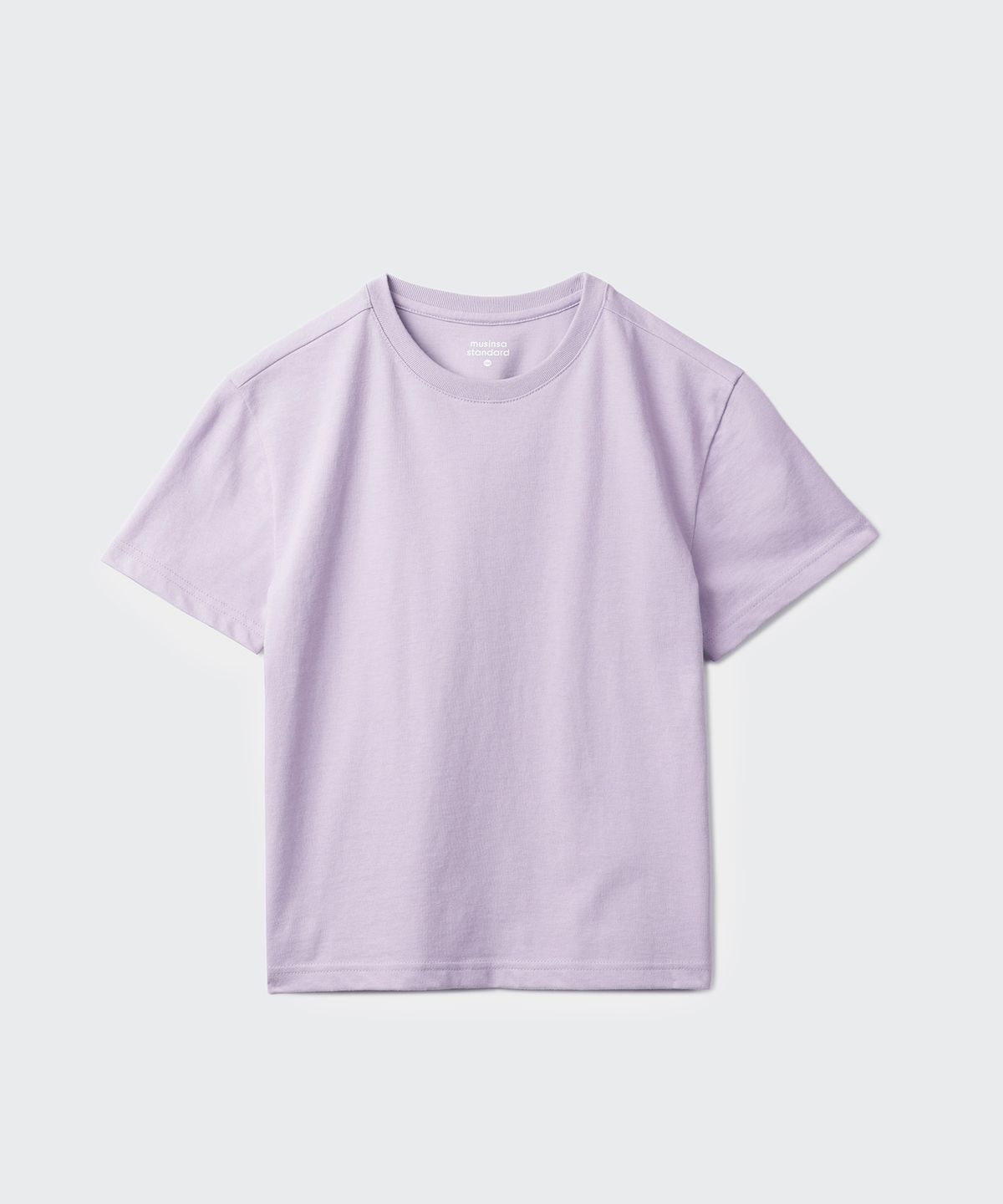 무신사 스탠다드 키즈(MUSINSA STANDARD KIDS) 릴렉스드 크루 넥 티셔츠 [라벤더]