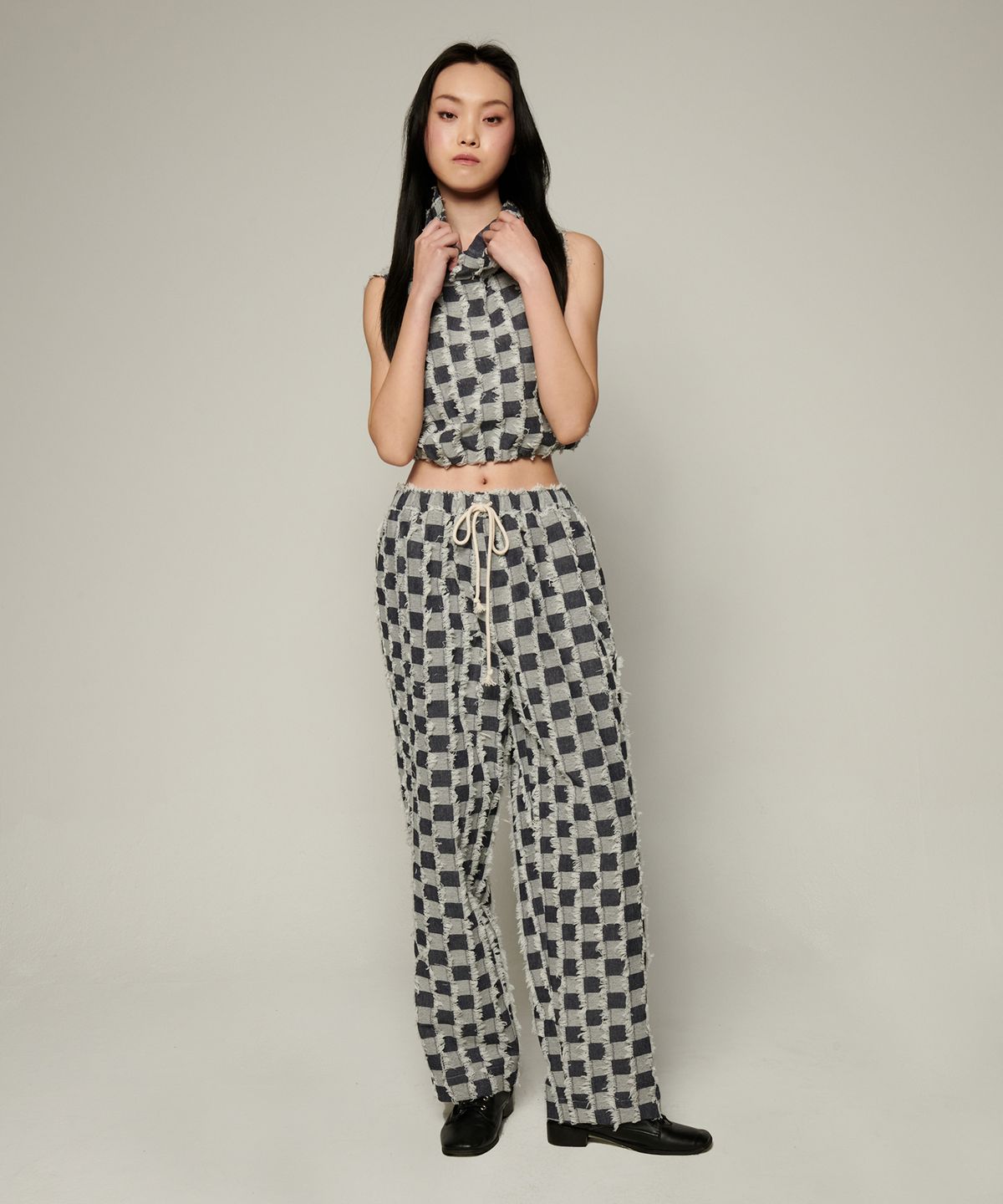 보울룬(BOWLLOON) PATCHWORK CROP VEST