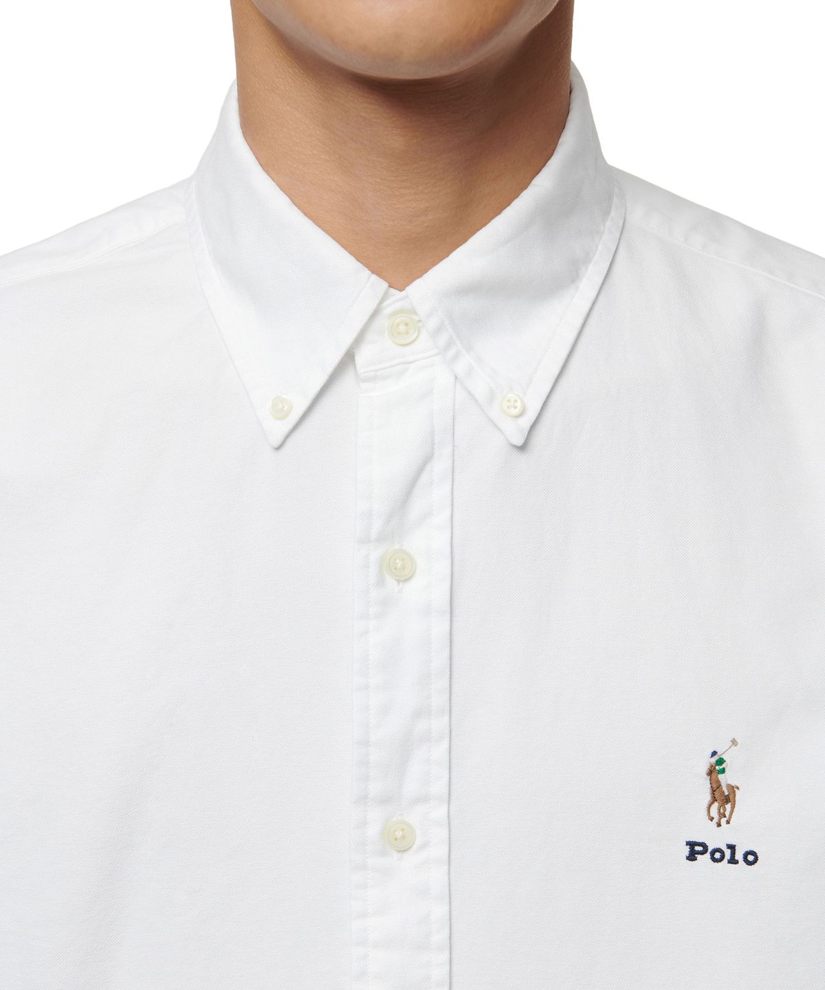 폴로 랄프 로렌(POLO RALPH LAUREN) [White Collection] 커스텀핏 클래식 옥스포드 셔츠  - 화이트