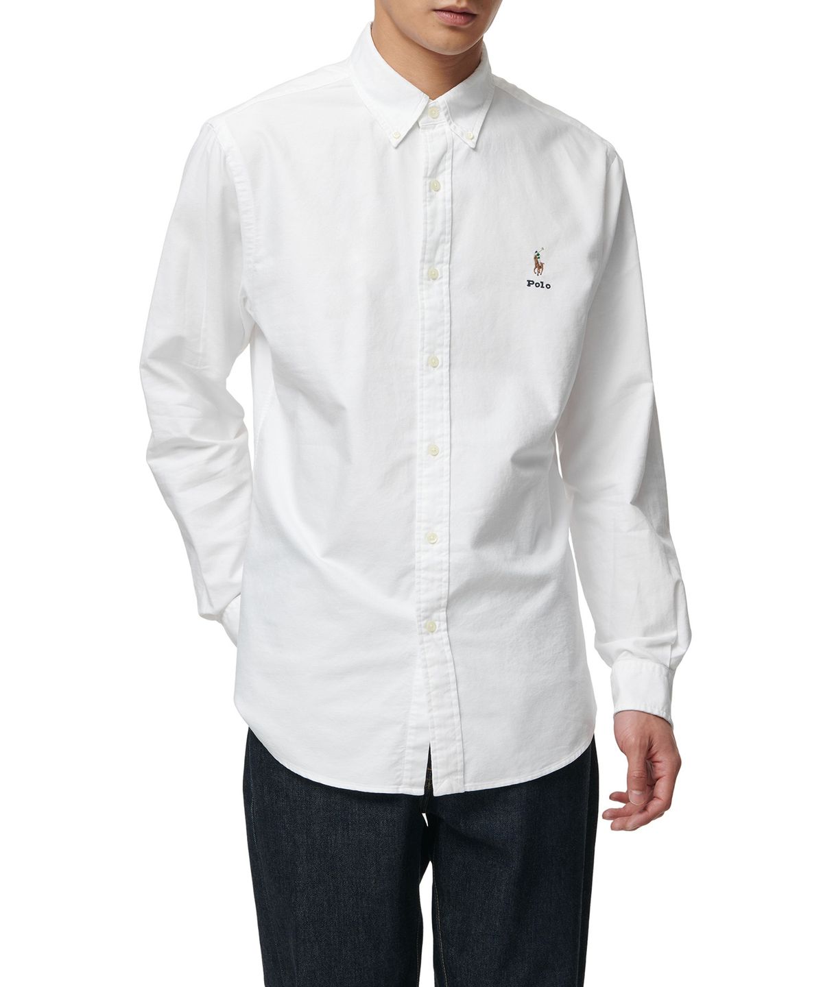 폴로 랄프 로렌(POLO RALPH LAUREN) [White Collection] 커스텀핏 클래식 옥스포드 셔츠  - 화이트