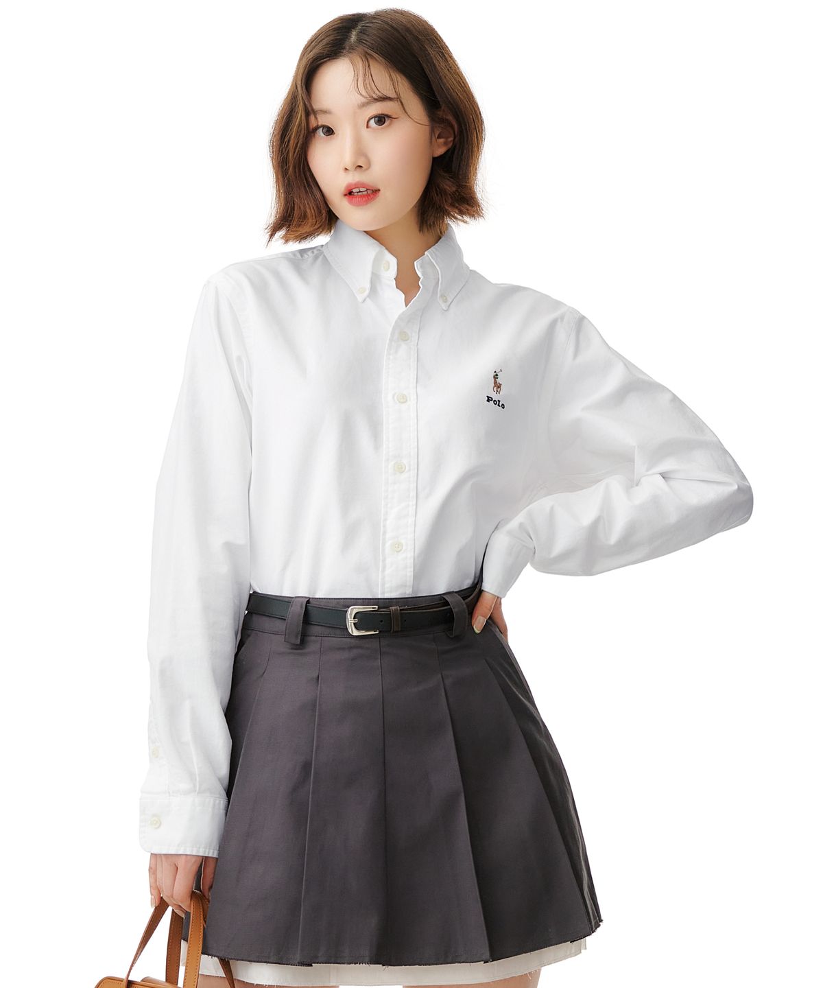 폴로 랄프 로렌(POLO RALPH LAUREN) [White Collection] 커스텀핏 클래식 옥스포드 셔츠  - 화이트