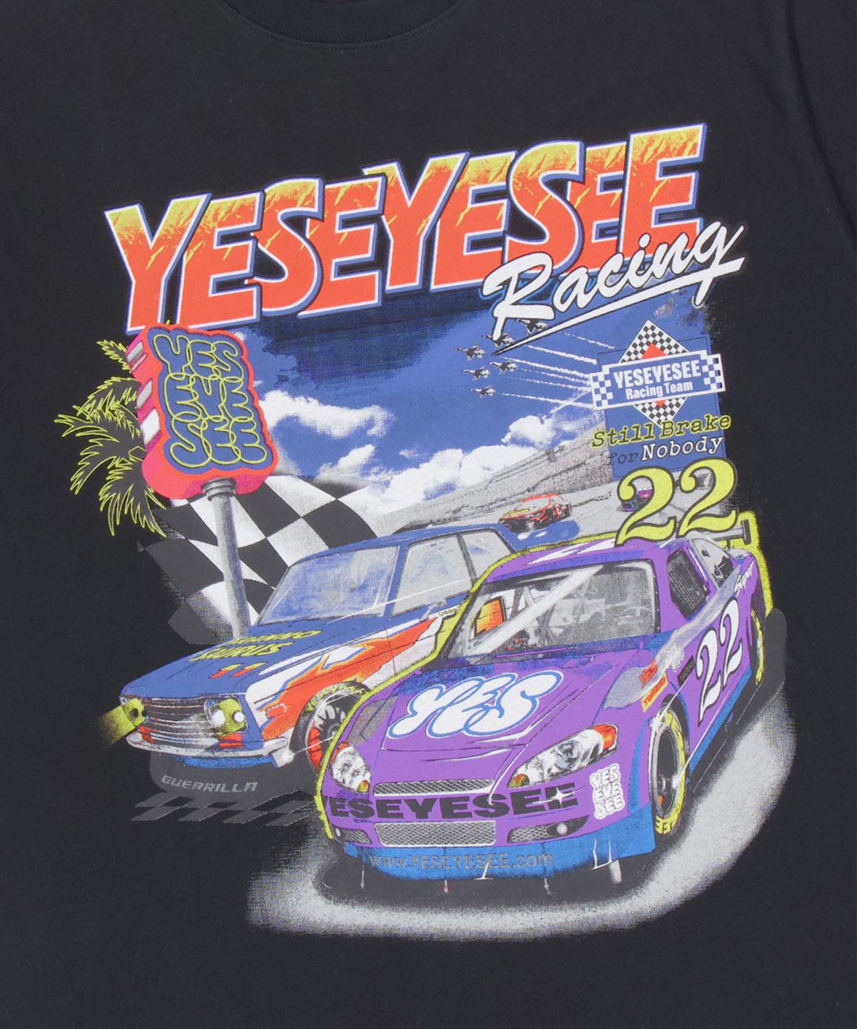 예스아이씨(YESEYESEE) Racing 22 Tee Black