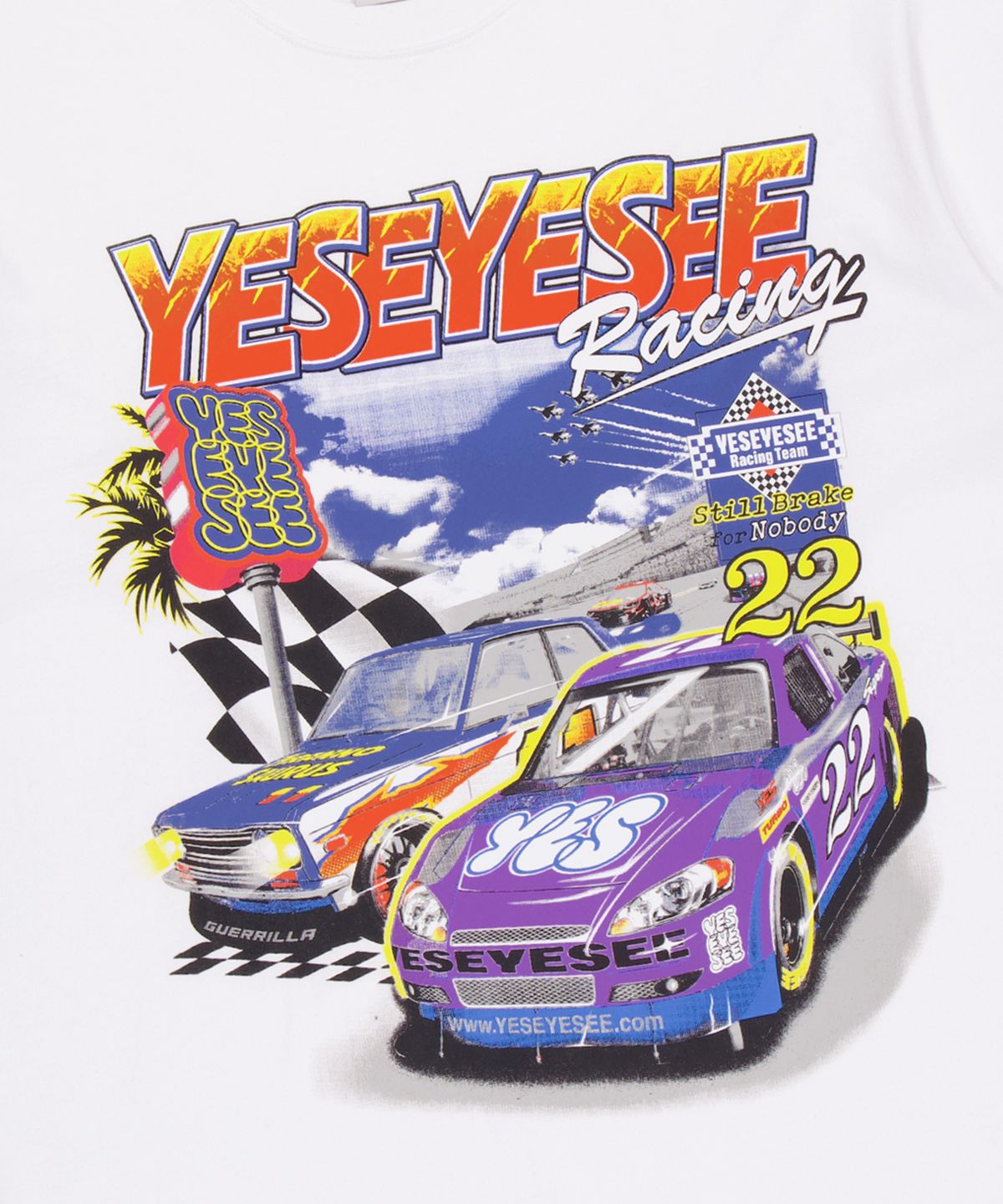 예스아이씨(YESEYESEE) Racing 22 Tee White