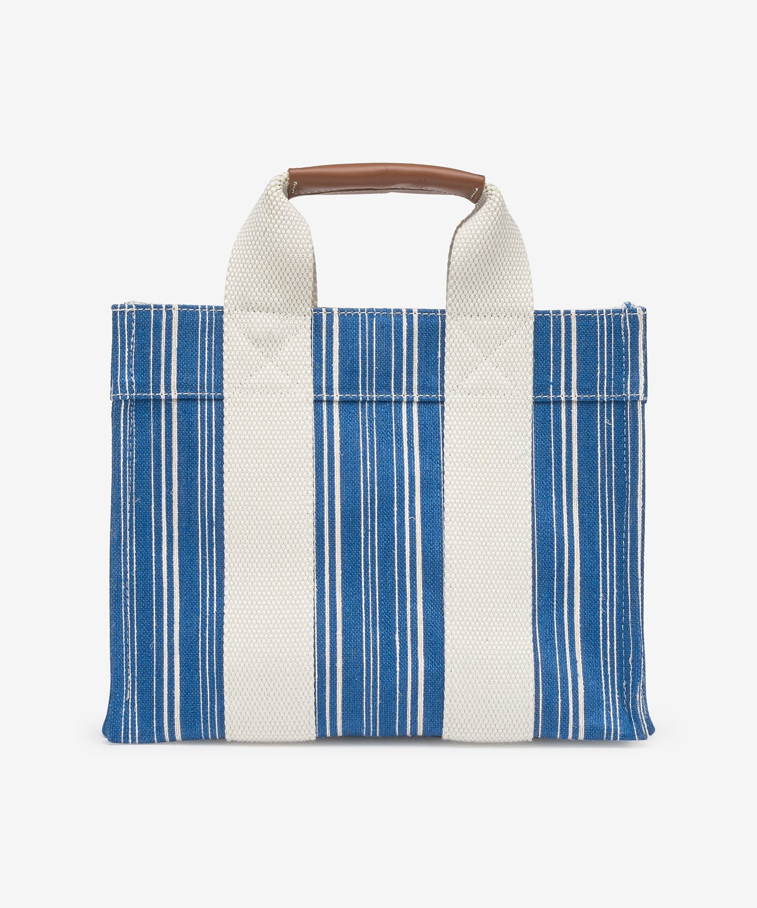 MUSINSA | RUE DE VERNEUIL XS Stripe Linen Tote Bag - Blue