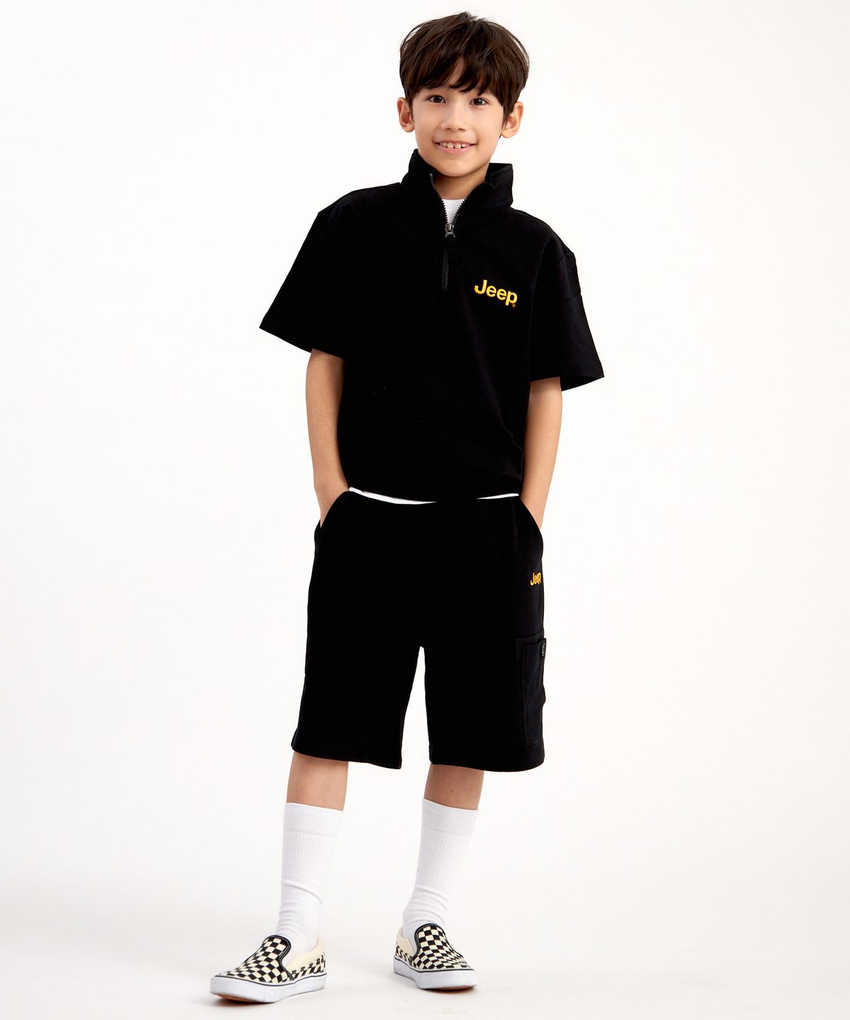 지프키즈(JEEPKIDS) 마운틴 포켓 팬츠_KN5TPU970BK
