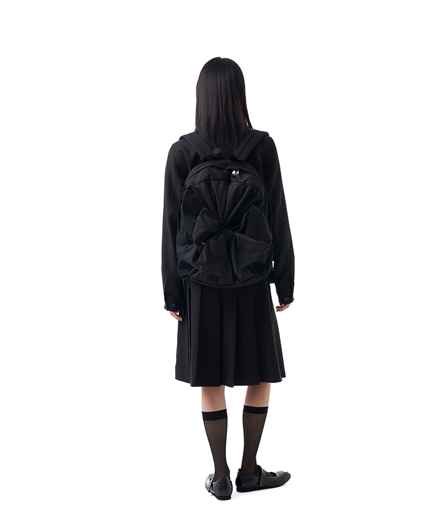 MUSINSA | IUGAMAKARAS Knotted Backpack (Black)
