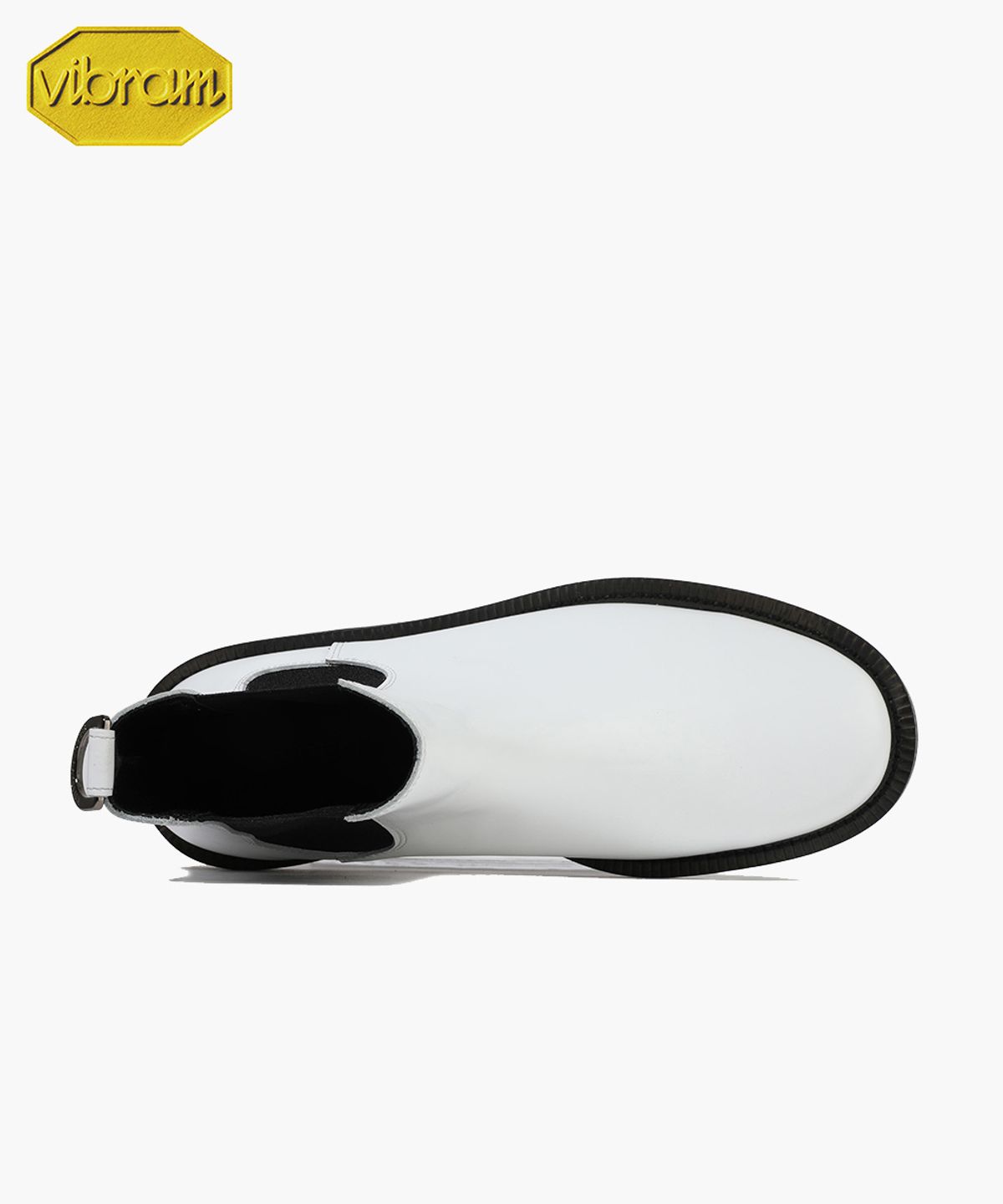 피렌체 아뜨리에(FIRENZE ATELIER) [비브람] 플랫 라운드토 스탠다드 러버솔 첼시부츠 9400 [CREAM WHITE]