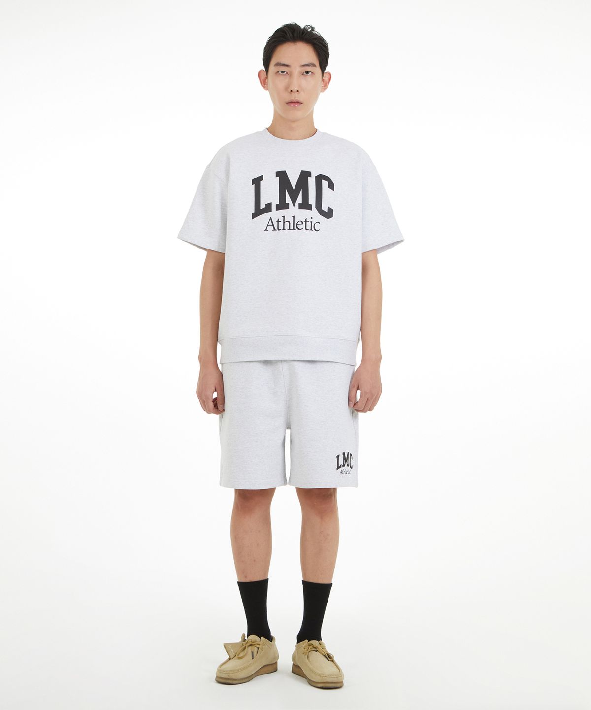 엘엠씨(LMC) LMC ATHLETIC SHORT SLV SWEAT light heather gray