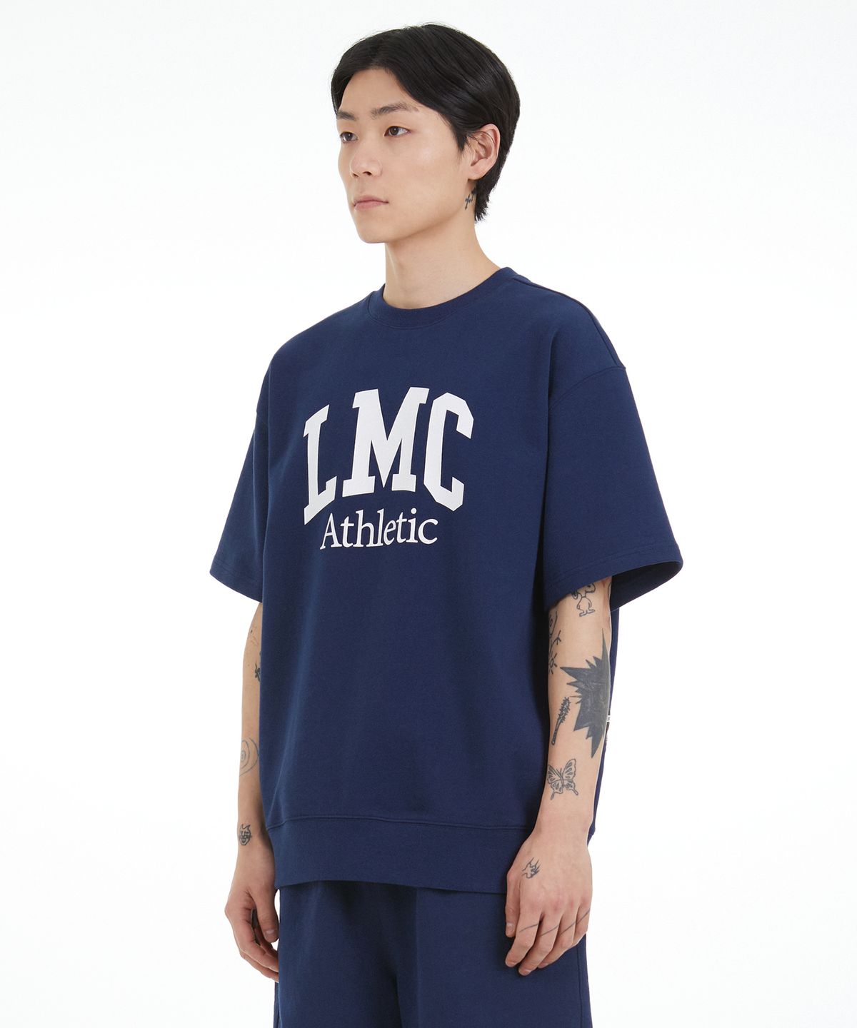 엘엠씨(LMC) LMC ATHLETIC SHORT SLV SWEAT navy