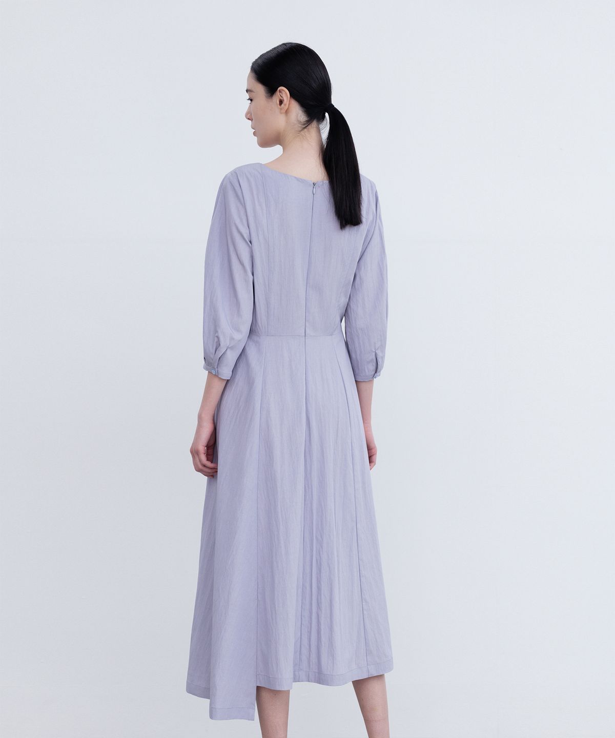 리이(RE RHEE) SQUARE NECK PUFF SLEEVE DRESS LV