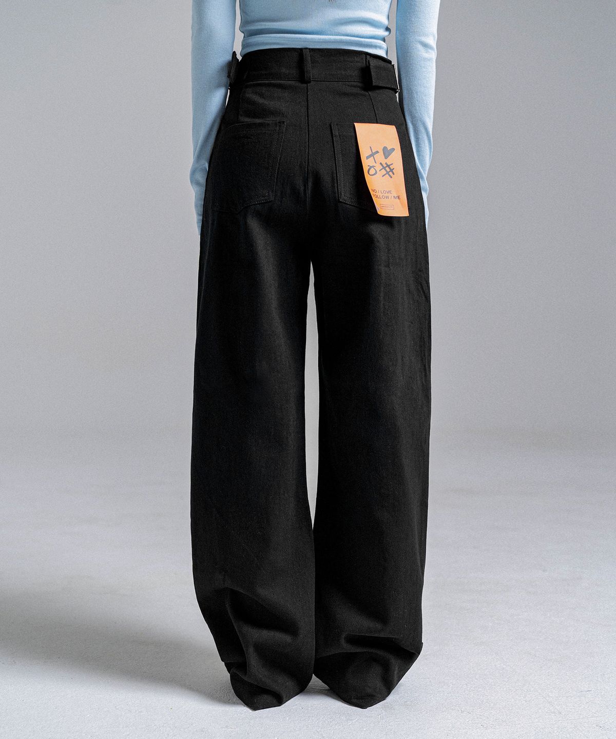 판도라핏(PANDORAFIT) [WIDE] Buckle Jeans Black
