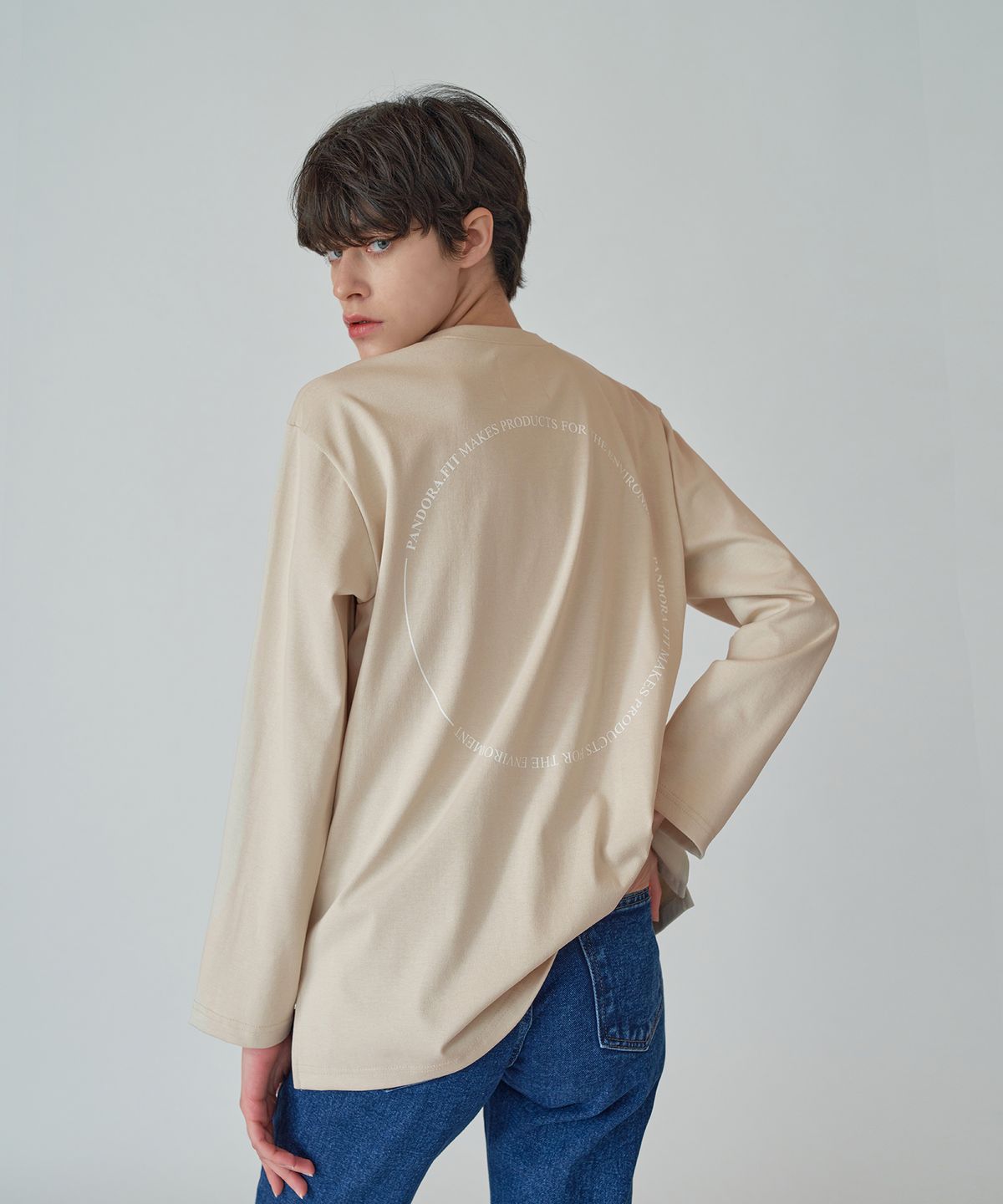 판도라핏(PANDORAFIT) Trance T-Shirt Beige