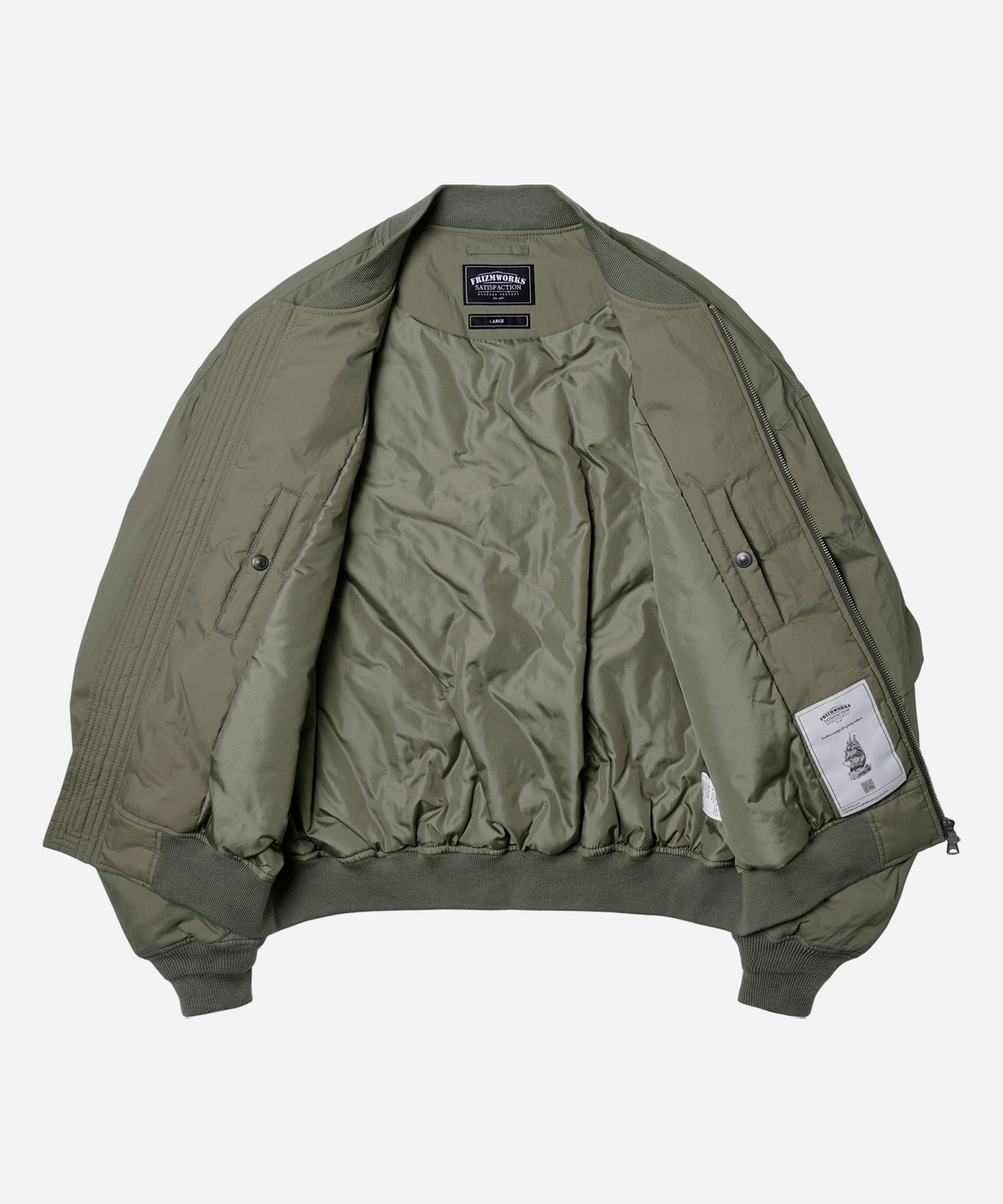 21SS HUMAN MADE FLIGHT JACKET ジャケット カーキ MUSINSA公式 | FRIZMWORKS SILENT MA-1 FLIGHT JACKET _ LIGHT KHAKI