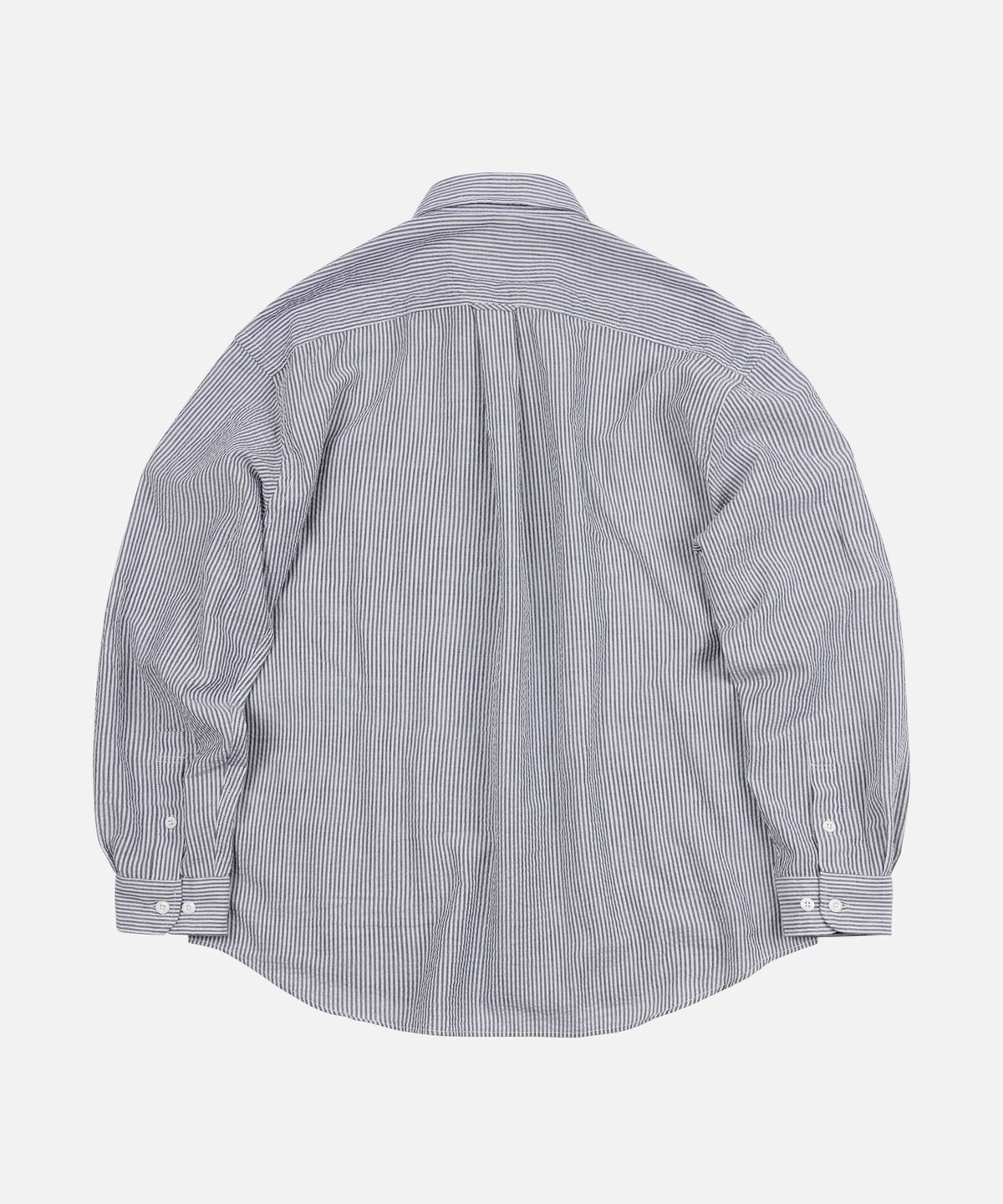 프리즘웍스(FRIZMWORKS) OG STRIPE SEERSUCKER SHIRT _ BLACK