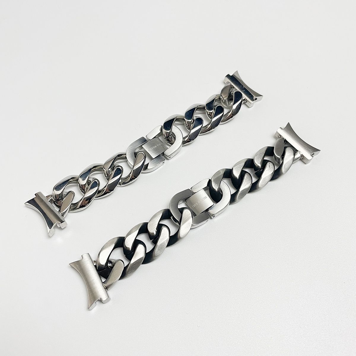 실버태그(SILVERTAG) GST-M1506DC 갤럭시 워치 4 5 6 7  유광 메탈 체인 두꺼운 스트랩 20 mm 호환