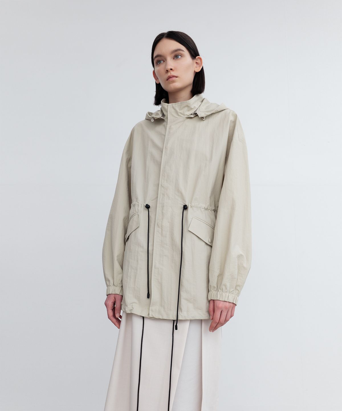 리이(RE RHEE) HOODED DRAWSTRING BLOUSON JACKET