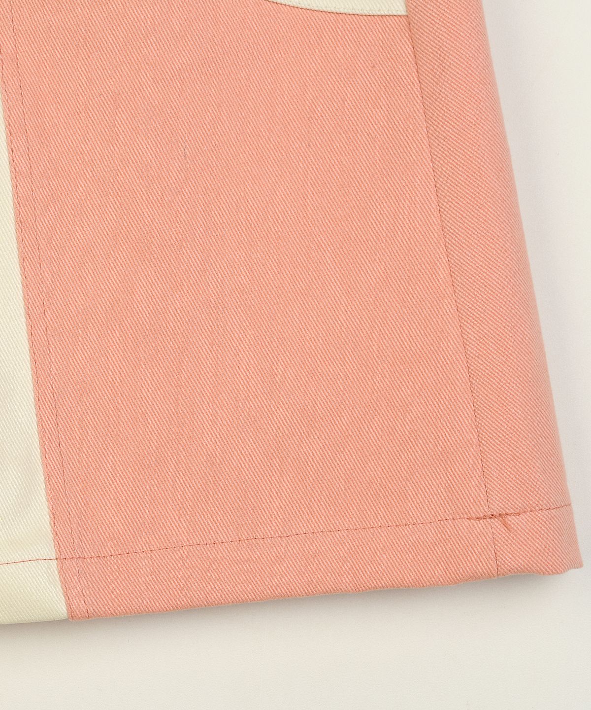 하이스쿨디스코(HIGH SCHOOL DISCO) Coated color block skirt_Coral