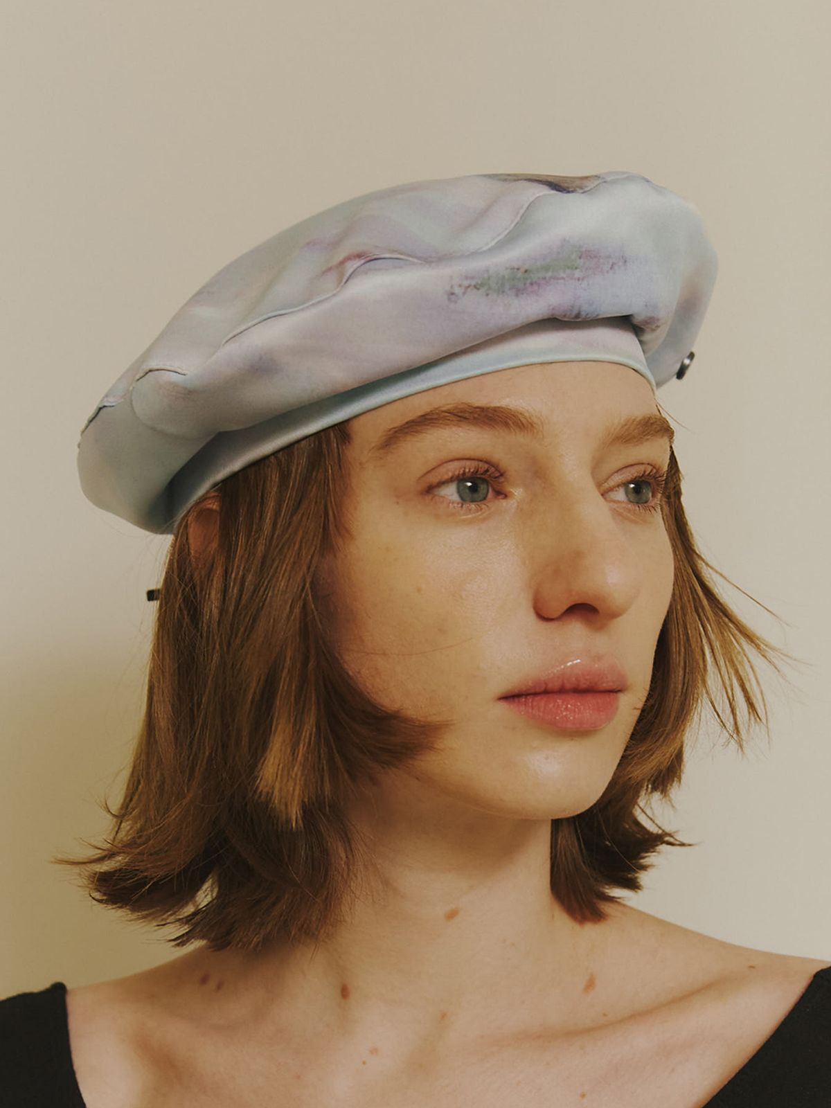 포에지담(POESIEDAME) [The shelter] Marble satin beret