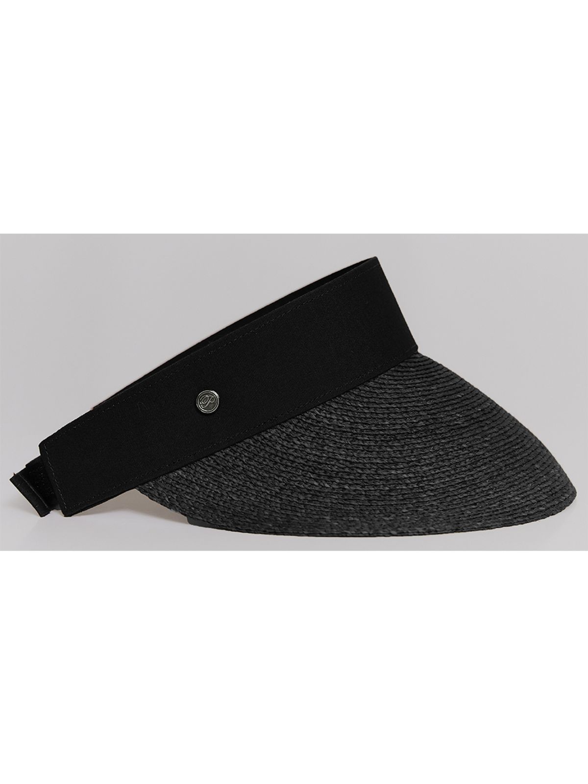 포에지담(POESIEDAME) [The shelter] raffia sunvisor hat in black