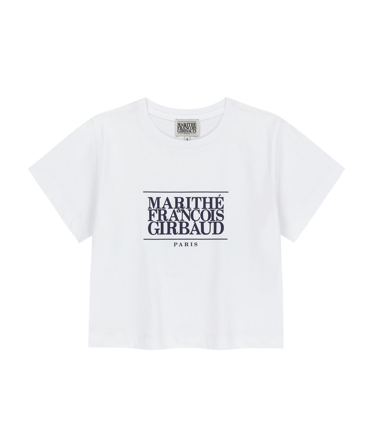 마리떼 프랑소와 저버(MARITHÉ + FRANҪOIS GIRBAUD) W CLASSIC LOGO CROP TEE white