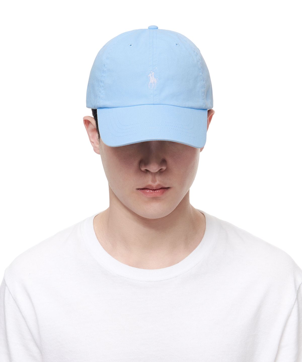 폴로 랄프 로렌(POLO RALPH LAUREN) 코튼 치노 베이스볼 캡 - 스카이 블루