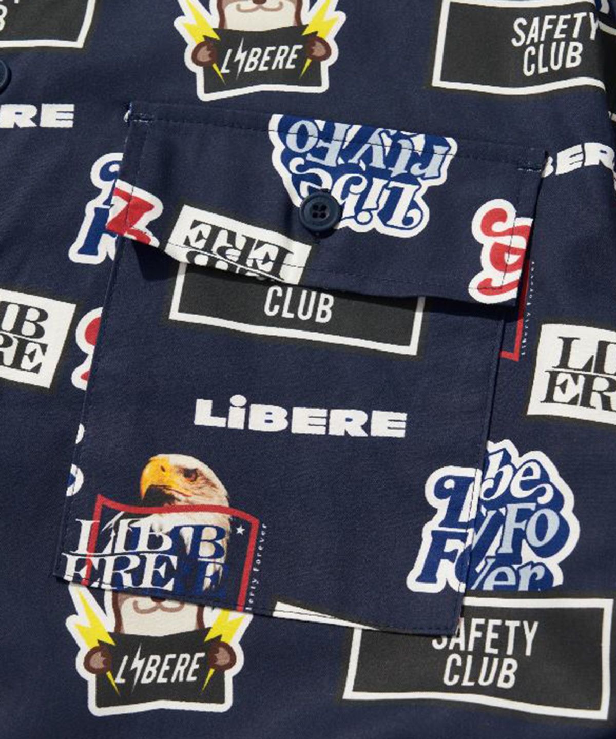 리베레(LIBERE) STICKER PACK SHIRT / NAVY