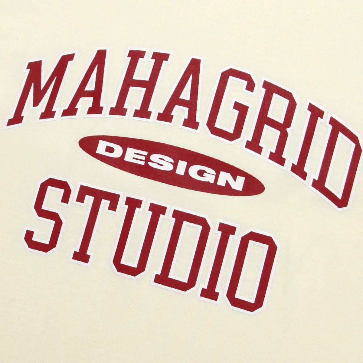 마하그리드(MAHAGRID) COLLEGE LOGO TEE CREAM(MG2BSMT536A)