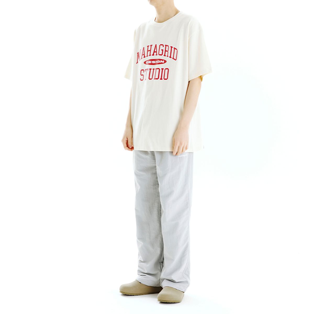 마하그리드(MAHAGRID) COLLEGE LOGO TEE CREAM(MG2BSMT536A)