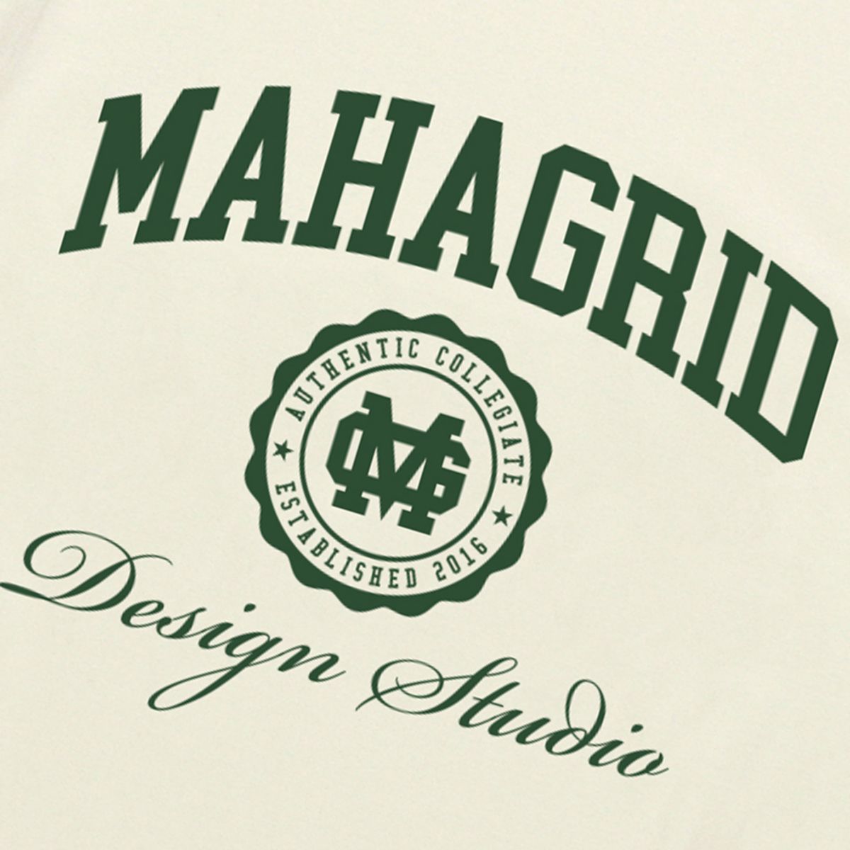 마하그리드(MAHAGRID) AUTHENTIC LOGO TEE CREAM(MG2CMMT532A)