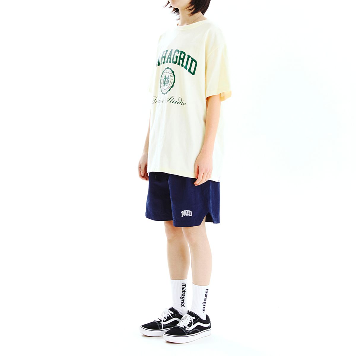 마하그리드(MAHAGRID) AUTHENTIC LOGO TEE CREAM(MG2CMMT532A)