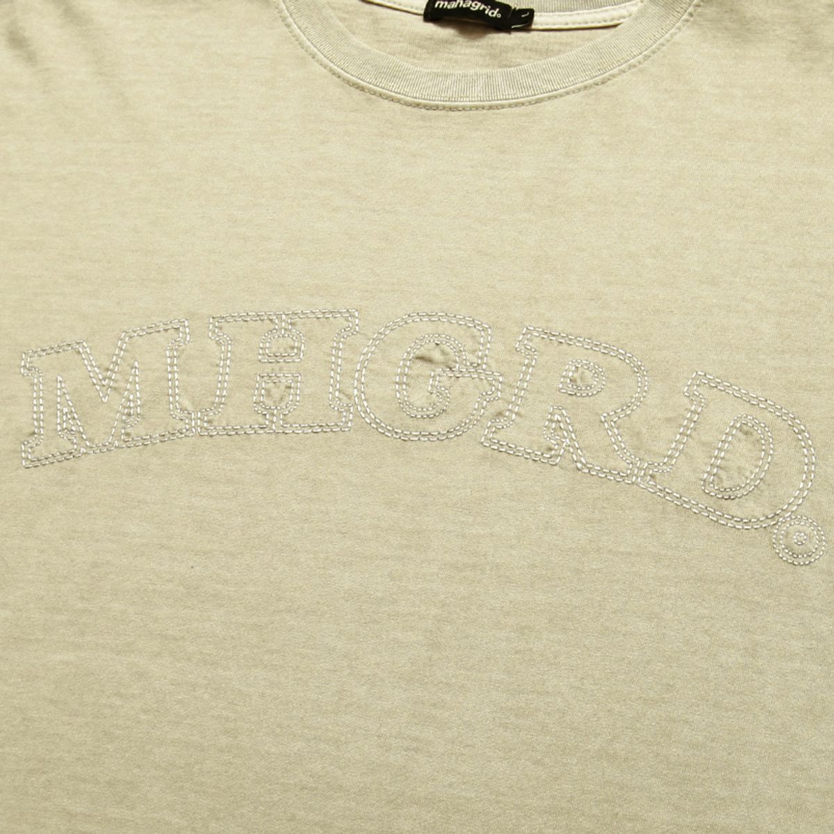 마하그리드(MAHAGRID) ARC LOGO PIGMENT TEE BEIGE(MG2CMMT539A)