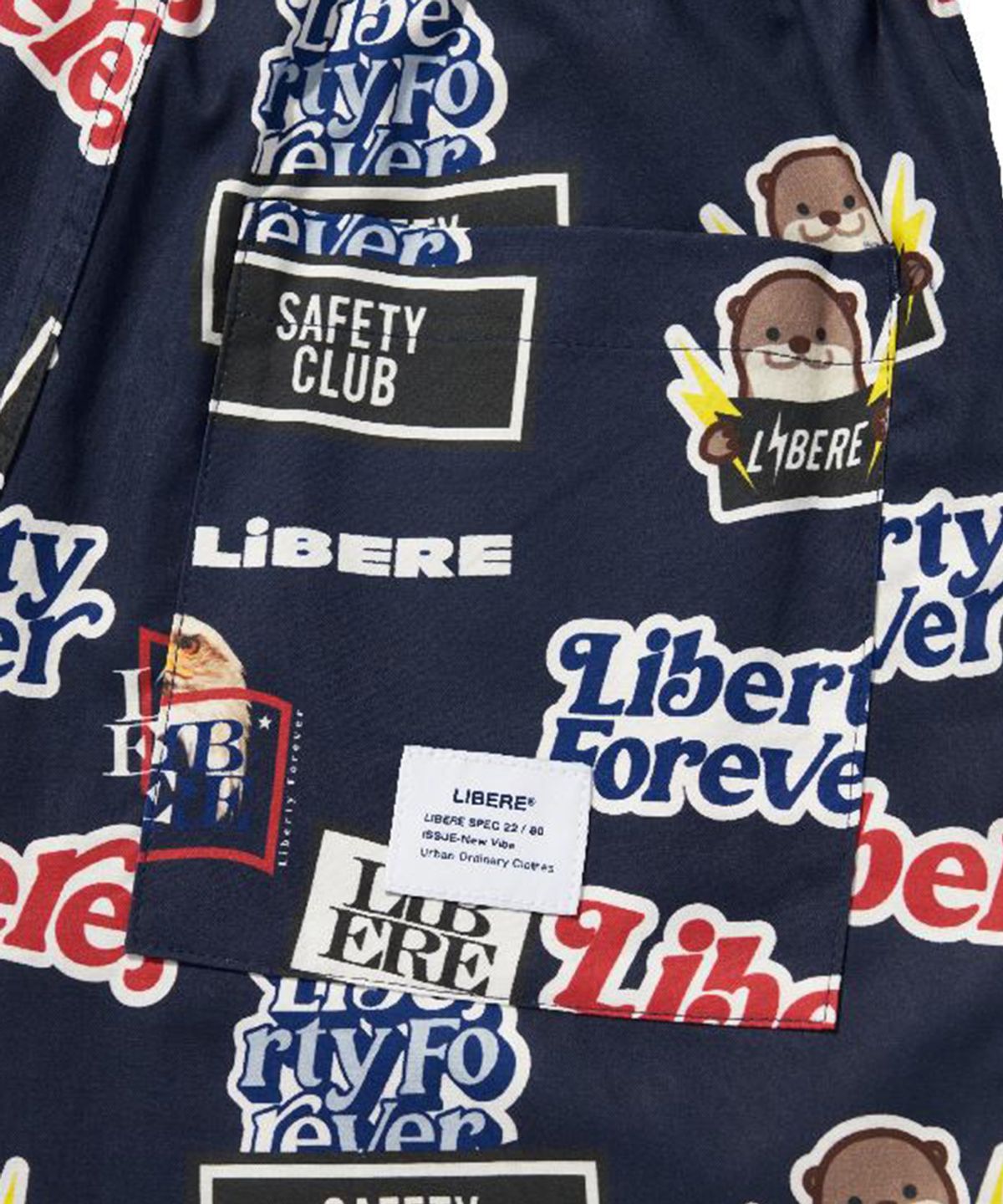 리베레(LIBERE) STICKER PACK SHORT PANTS / NAVY
