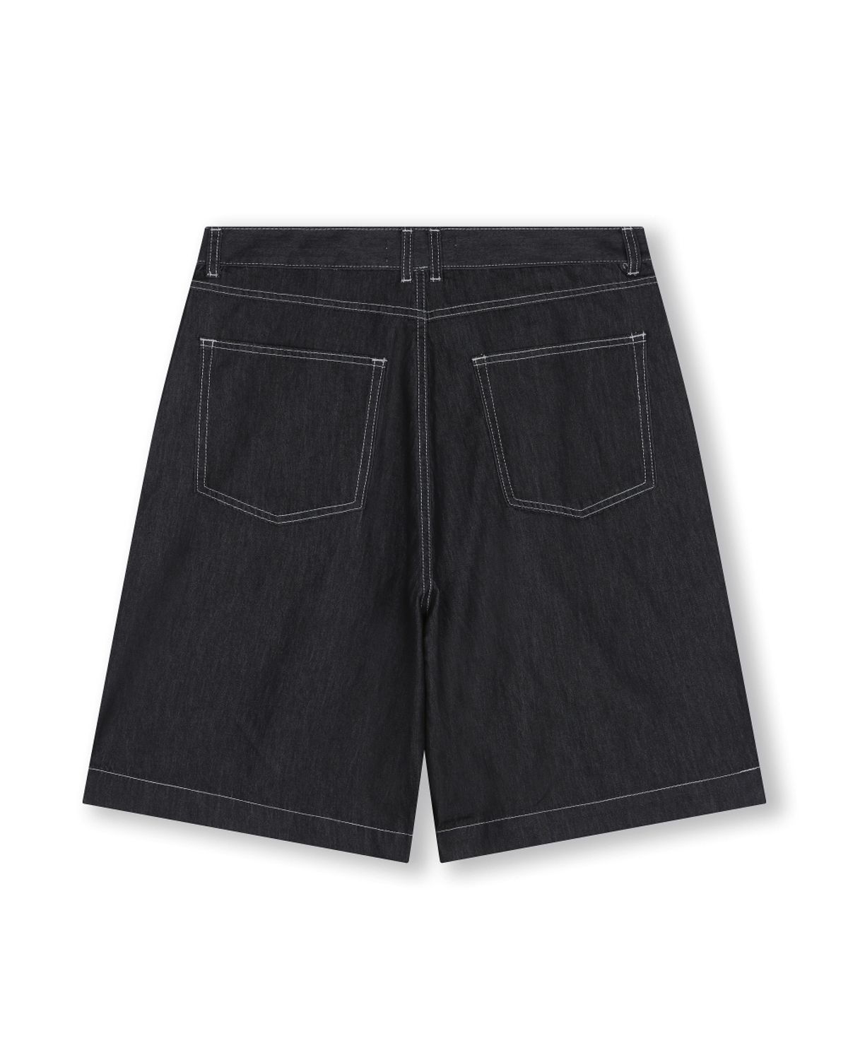 비슬로우(BESLOW) WIDE FIT ONE TUCK TENCEL LIKE SHORTS BLACK