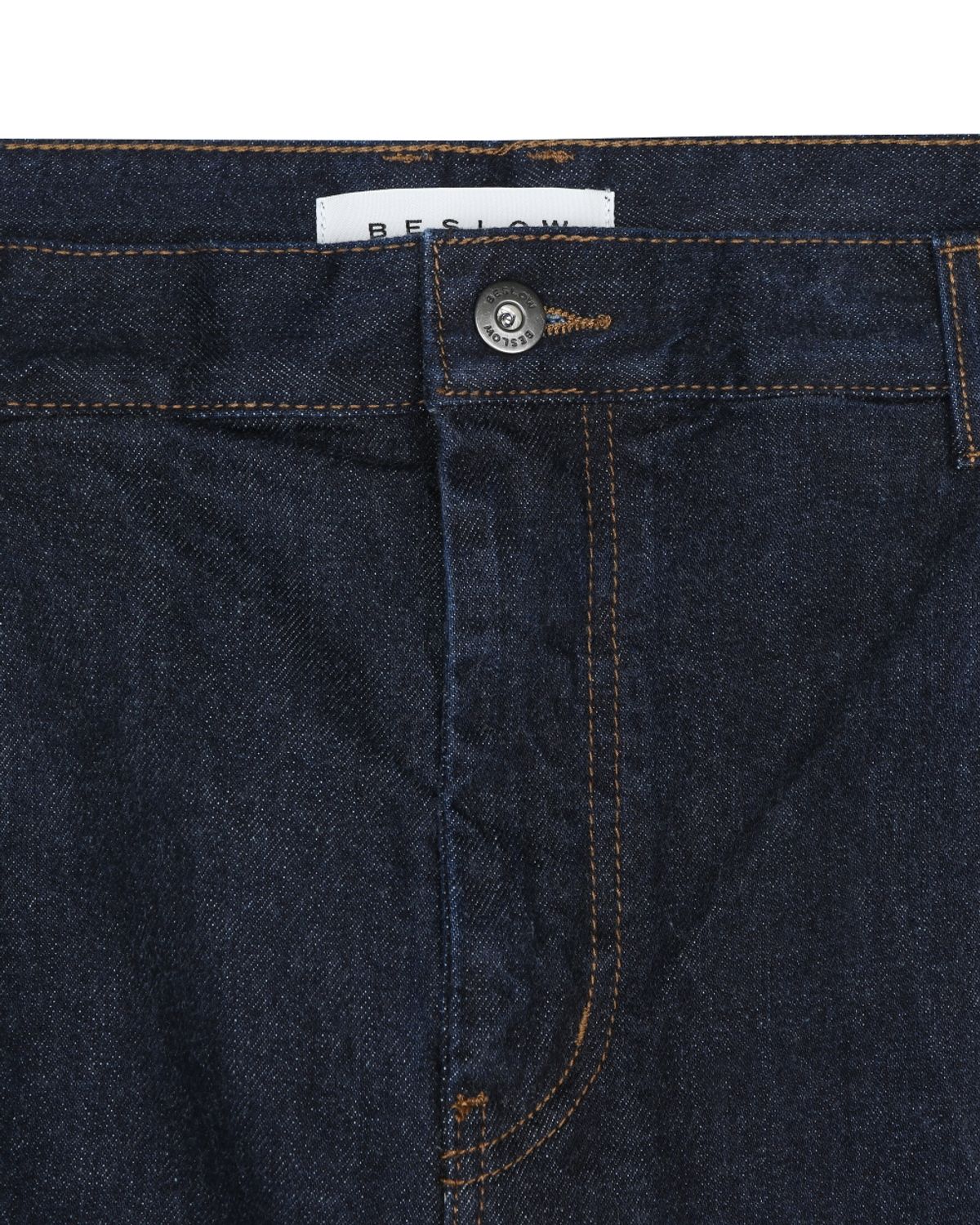 비슬로우(BESLOW) CONE MILL DEEP ONE TUCK SHORTS INDIGO