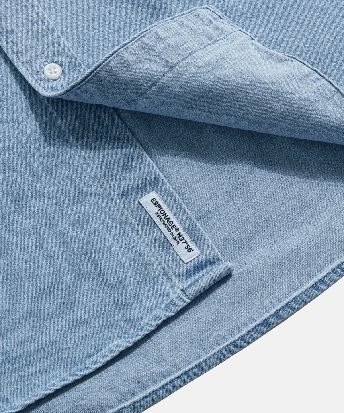 에스피오나지(ESPIONAGE) Denim Over Shirt Light Indigo