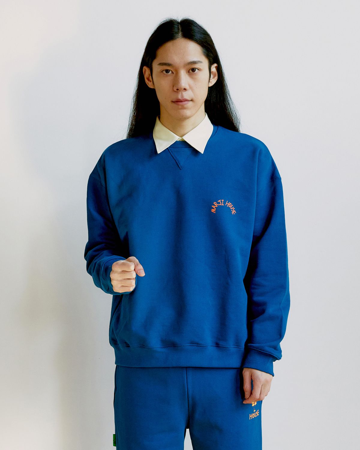 마르지하우스(MARJI HOUSE) Vintage logo sweat shirts Blue