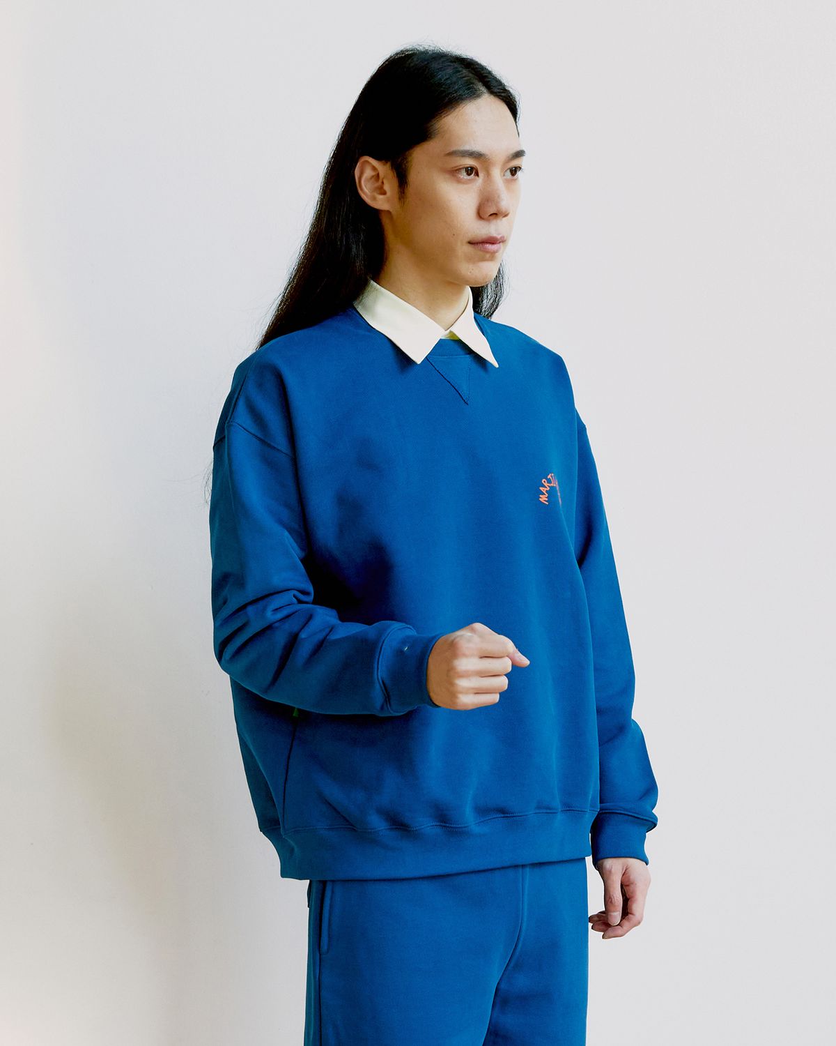 마르지하우스(MARJI HOUSE) Vintage logo sweat shirts Blue