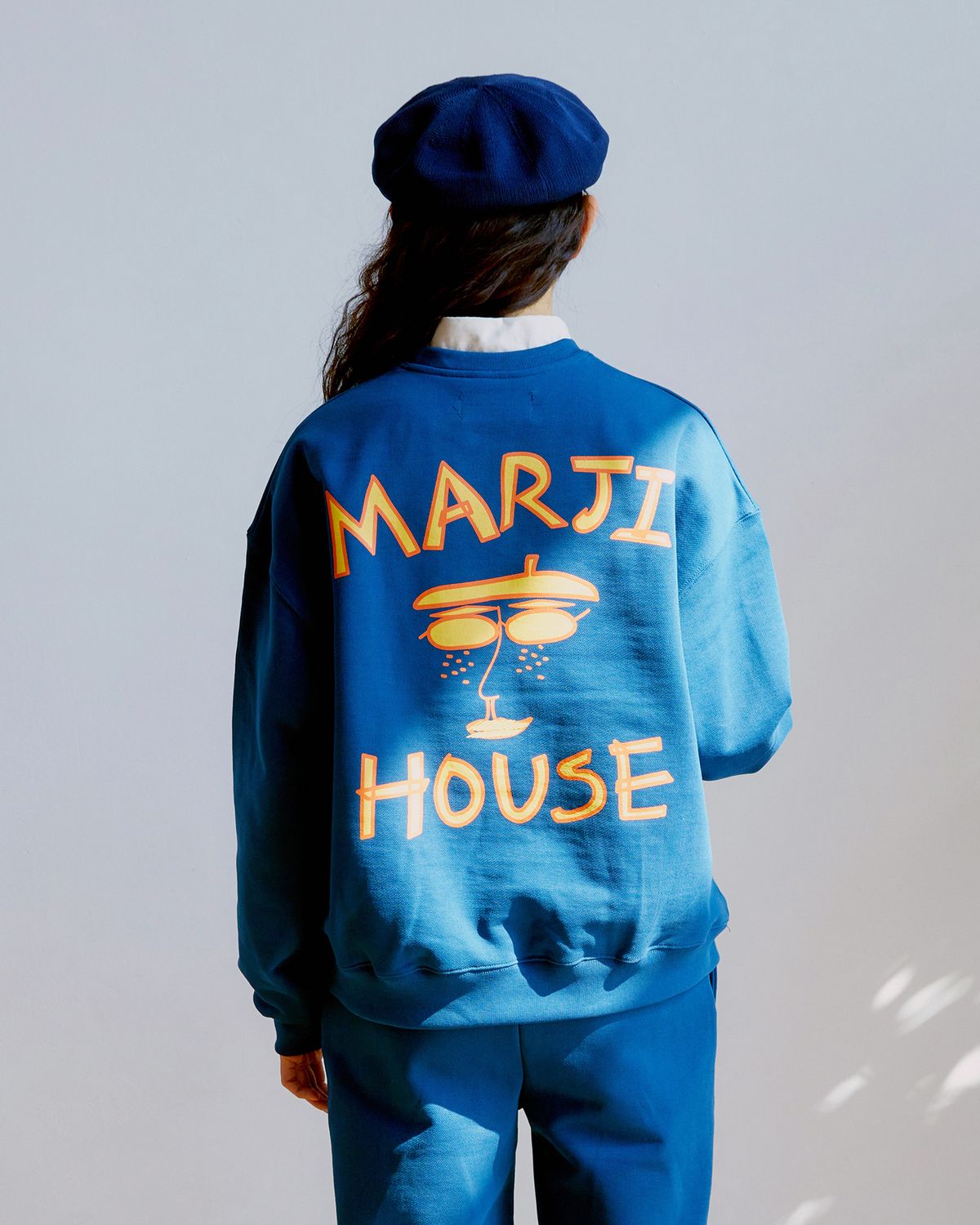 마르지하우스(MARJI HOUSE) Vintage logo sweat shirts Blue